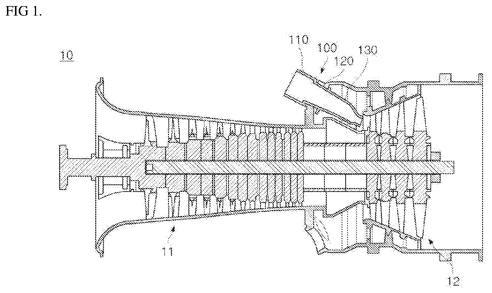 Patent US12305859 Figure 1 – Nozzle assembly, combustor, and gas turbine including same