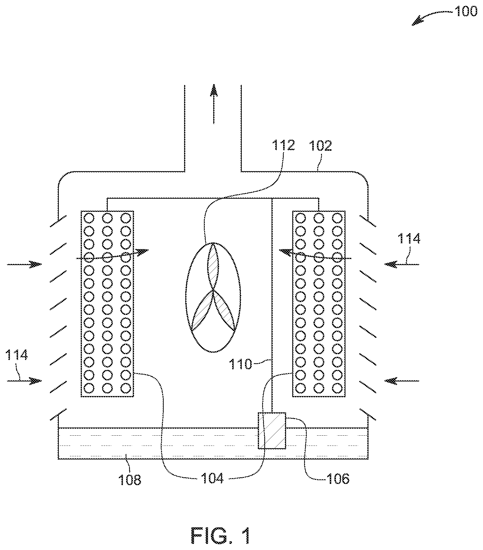 Patent US12305883 — Combined direct and indirect evaporative cooling system and method — Figure 1