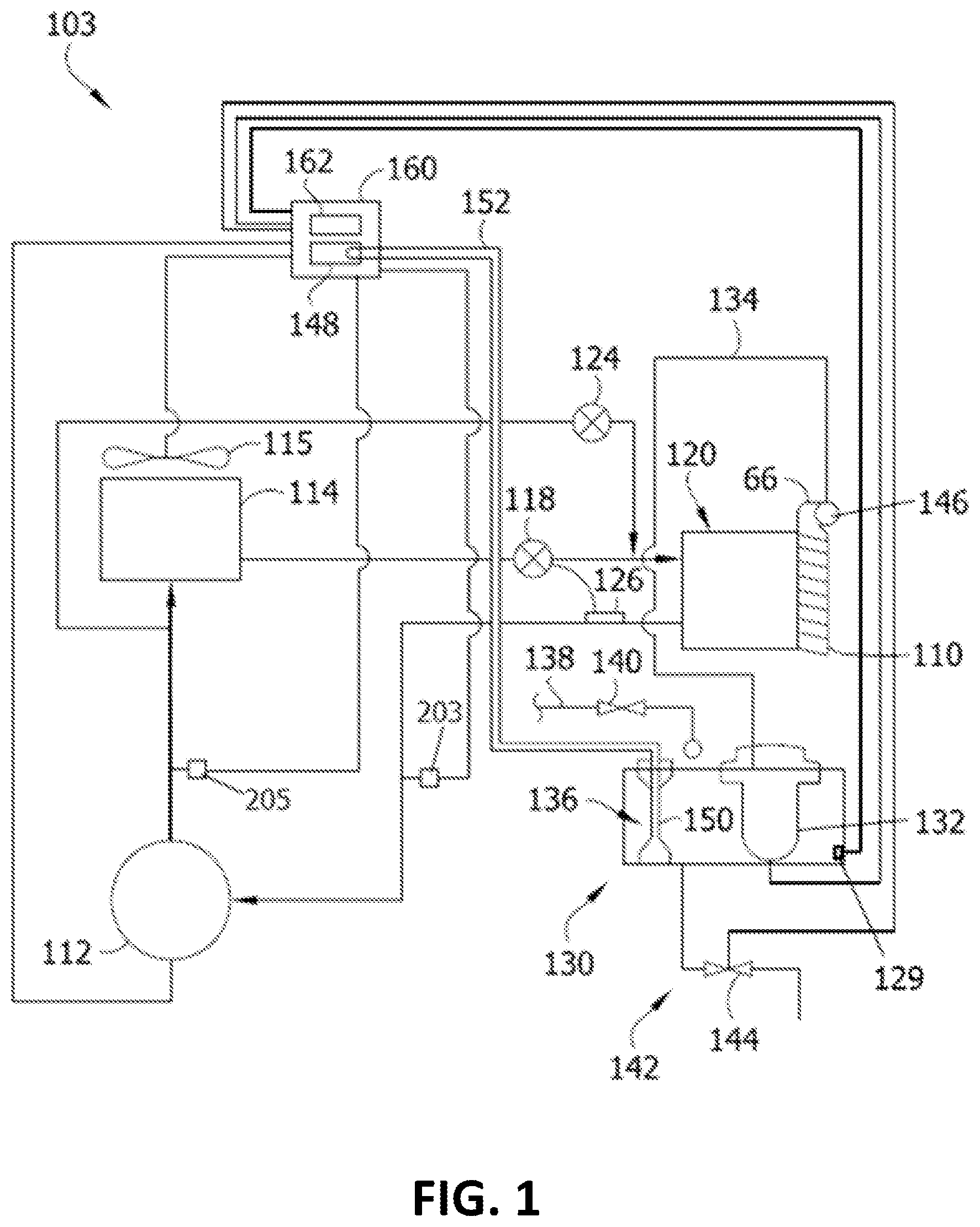 Patent US12305904 — Ice maker with differential sump fill routine — Figure 1