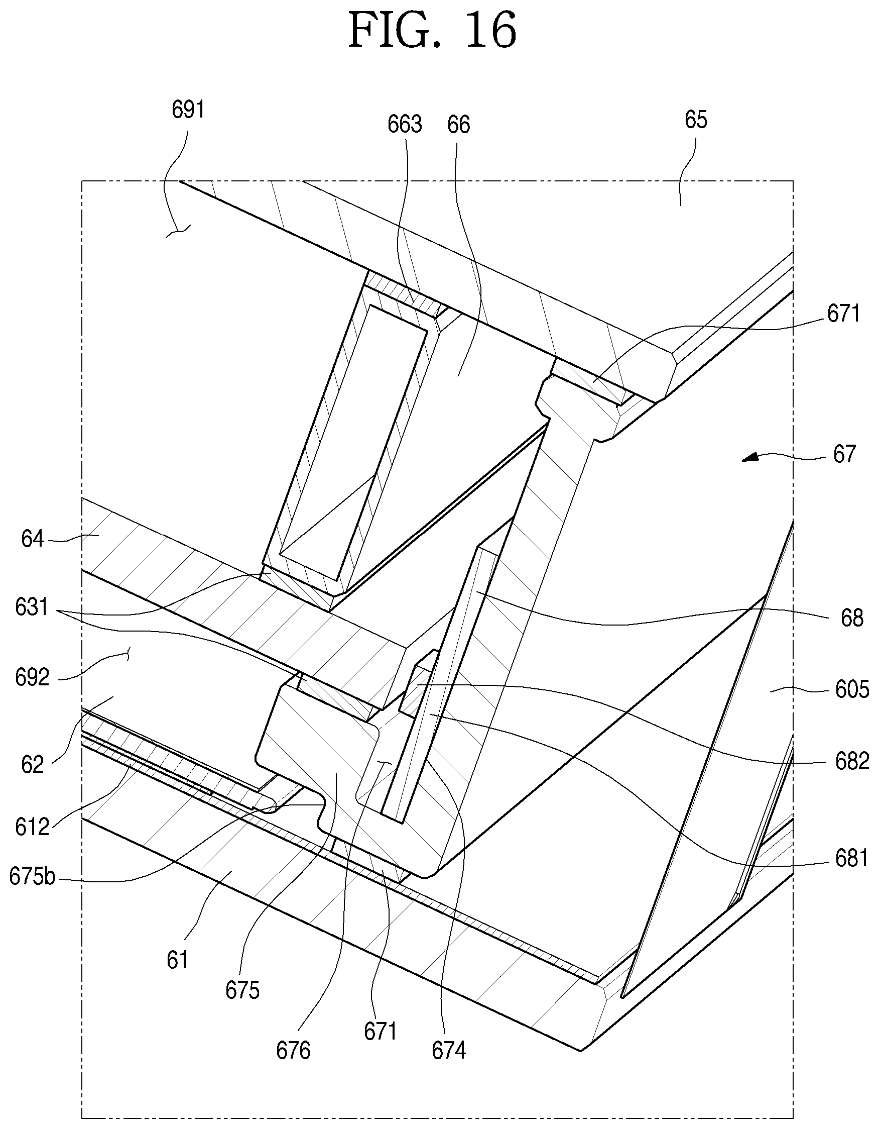 Patent US12305909 Figure 16 – Refrigerator