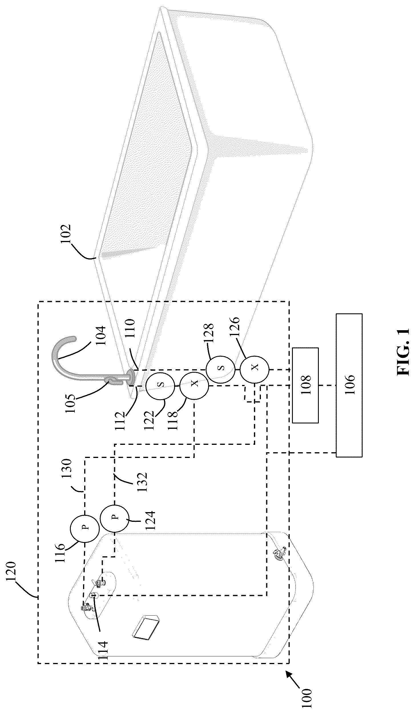 Patent US12305915 — Cold plunge water generation assembly for a tub enclosure with heating capability — Figure 1