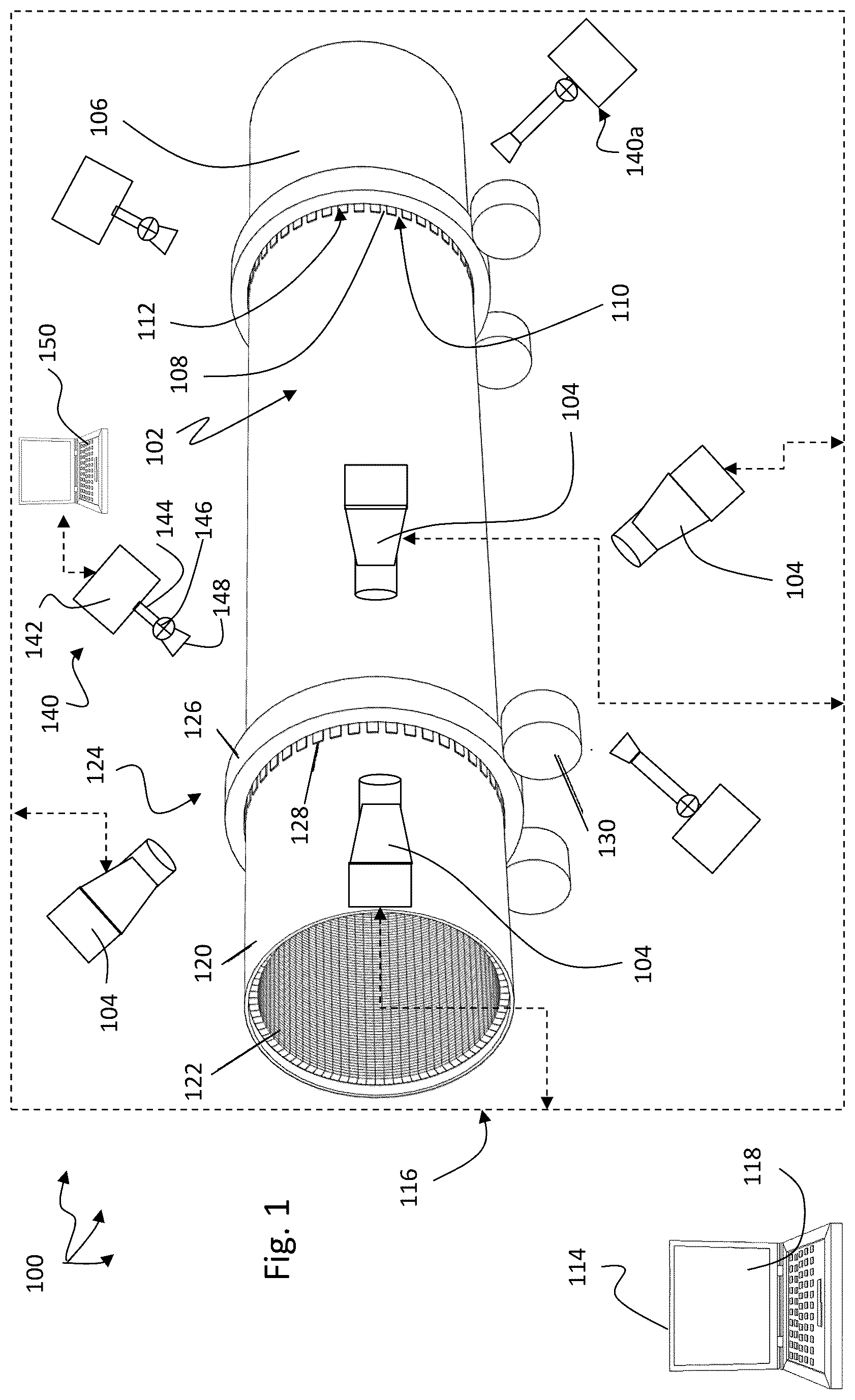 Patent US12305923 — Rotary kiln preheater thermal monitoring systems — Figure 1
