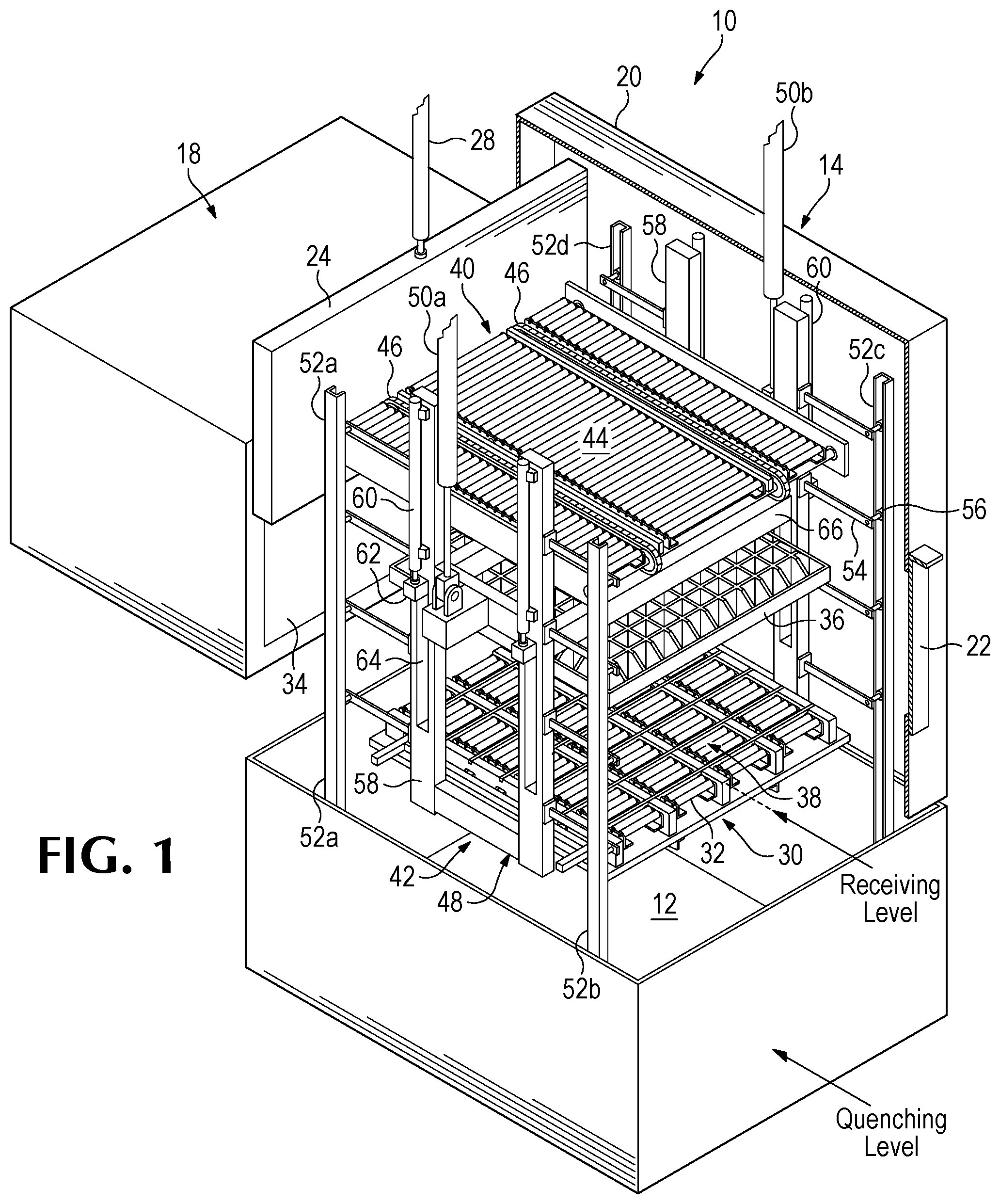Patent US12305924 — Method and apparatus for hardening mold grids using clamp quenching — Figure 1