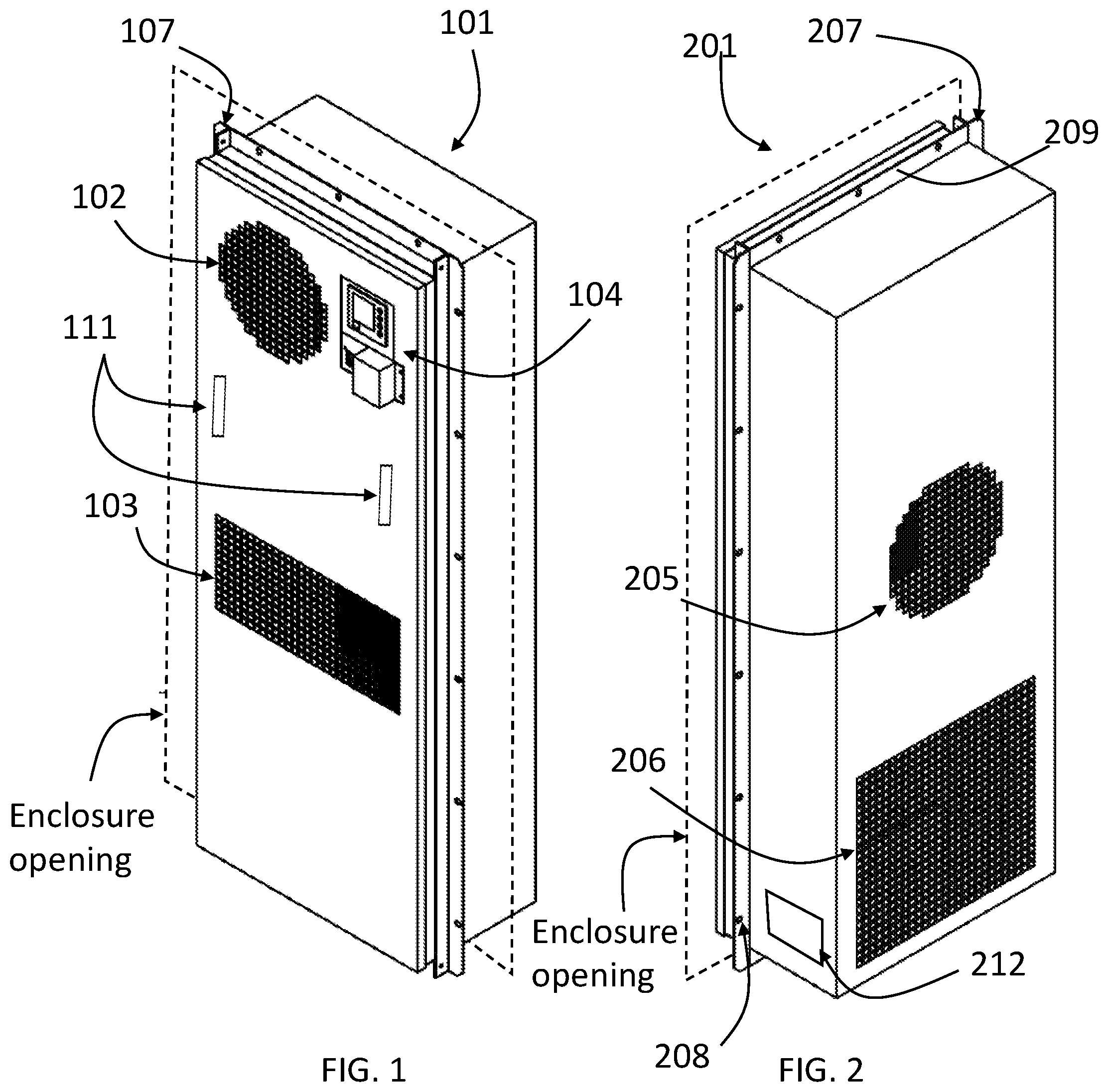 Patent US12305933 — Variable speed air conditioner for enclosure cooling — Figure 1