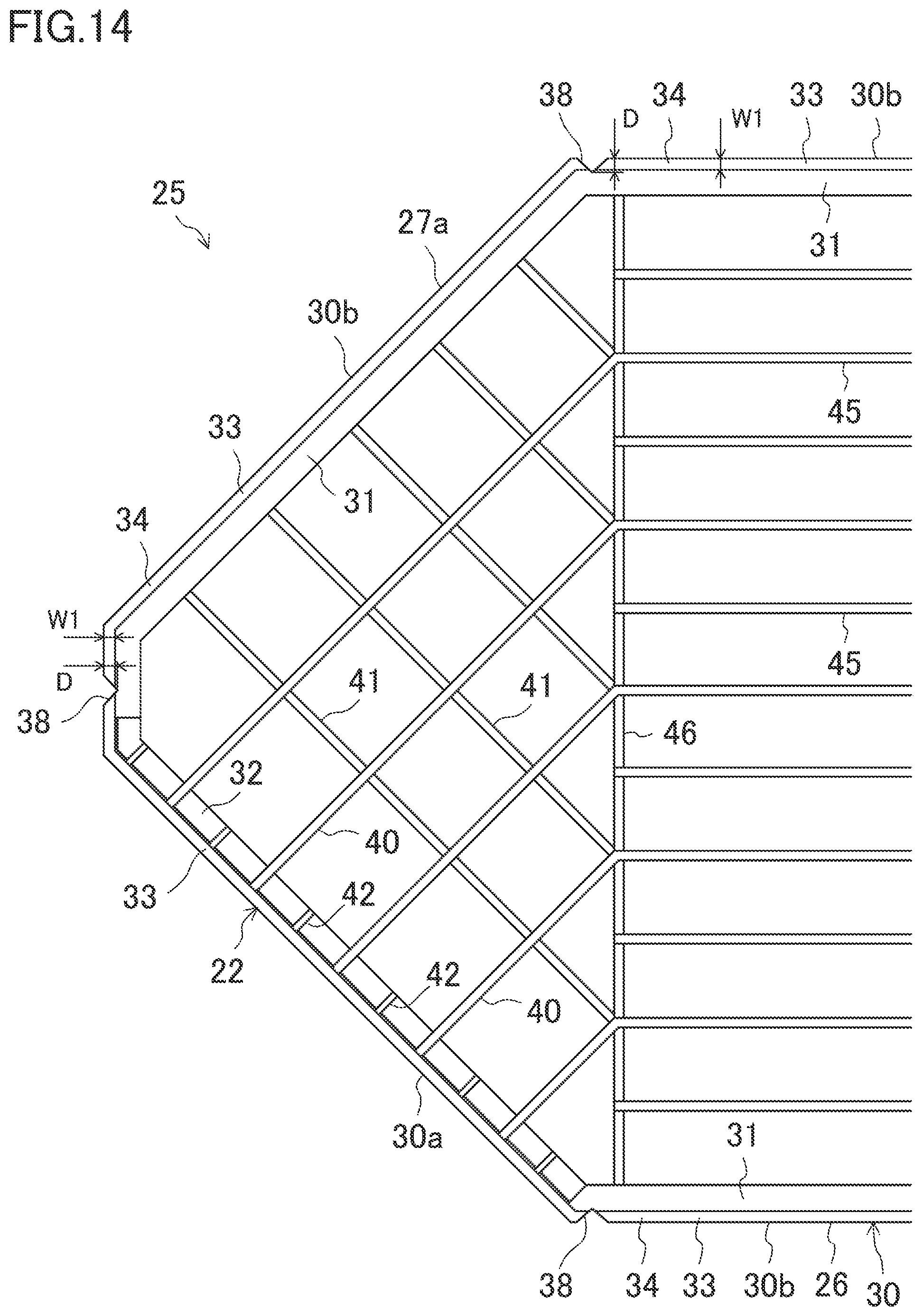 Patent US12305934 Figure 14 – Heat exchanger and method for manufacturing heat exchanger