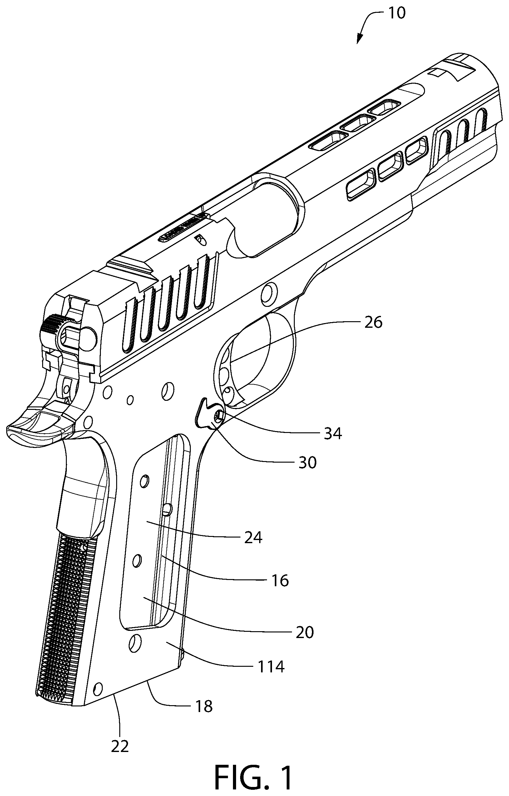Patent US12305942 — Magazine disconnect safety — Figure 1