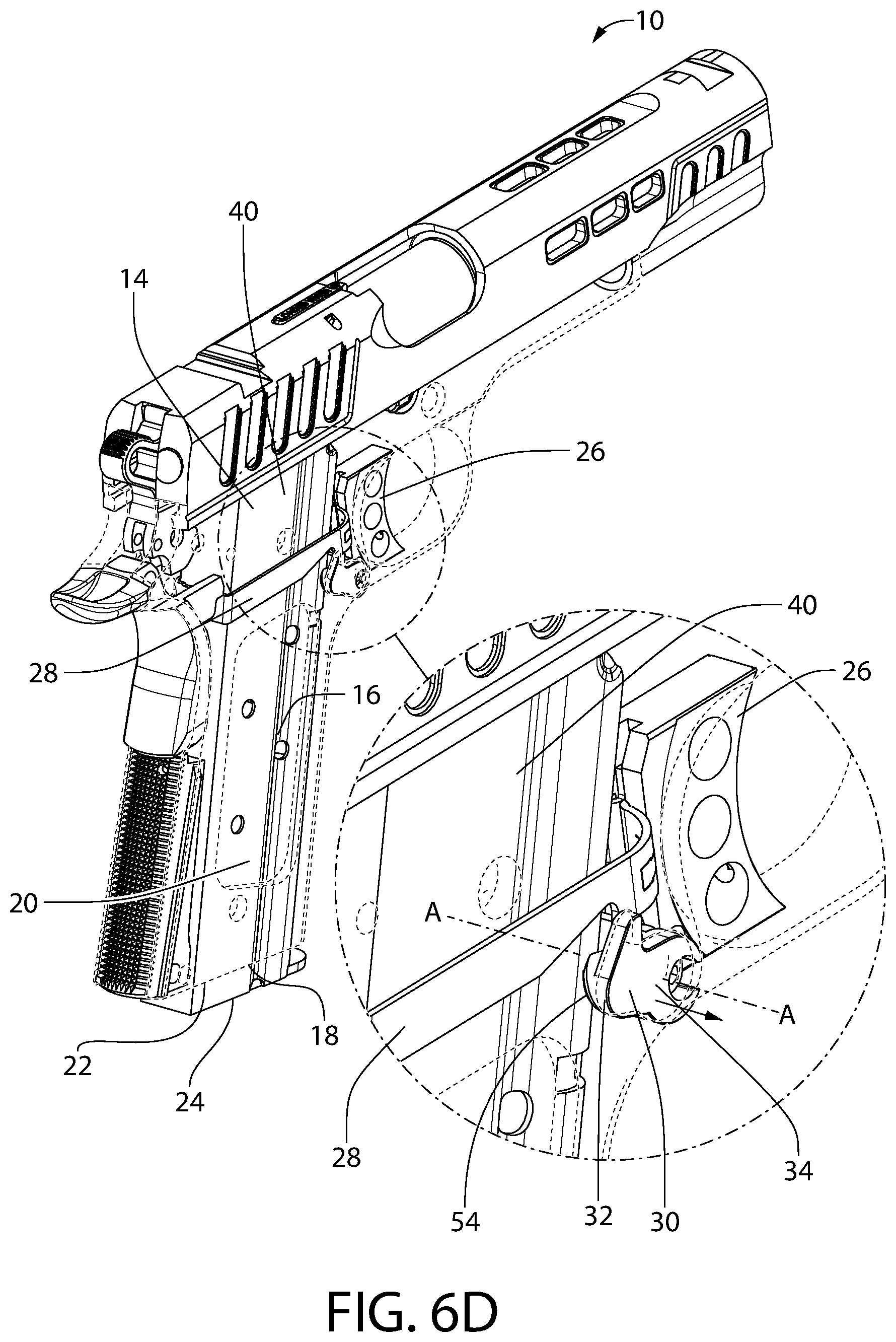 Patent US12305942 Figure 9 – Magazine disconnect safety