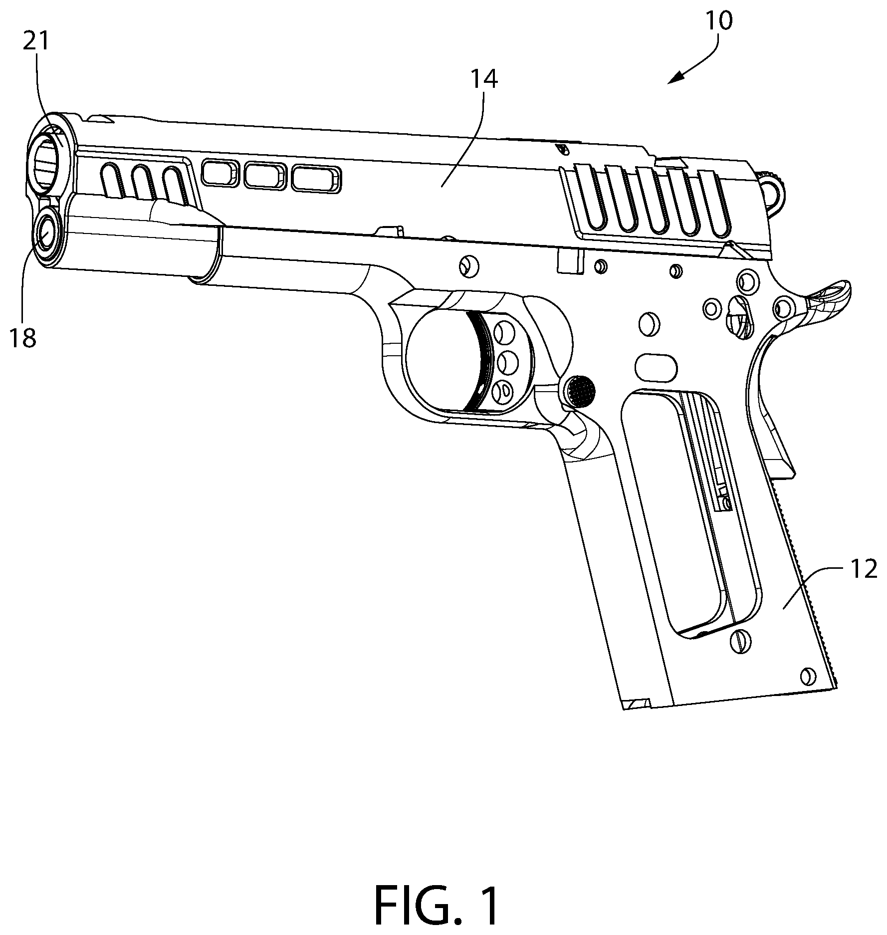 Patent US12305946 — Tool-less takedown rod for pistol — Figure 1