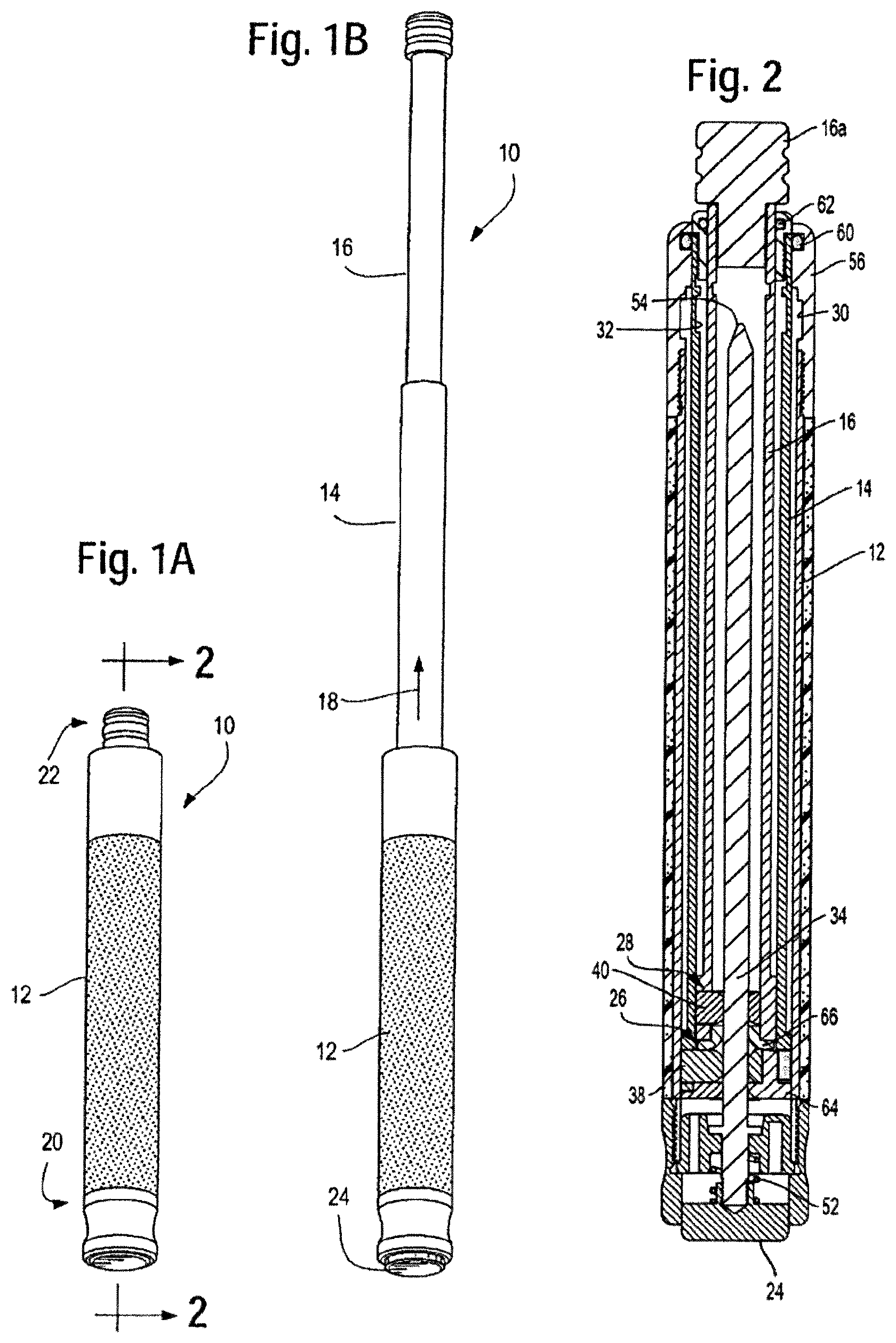 Patent US12305955 — Extendable baton with damage resistant locking mechanism — Figure 1