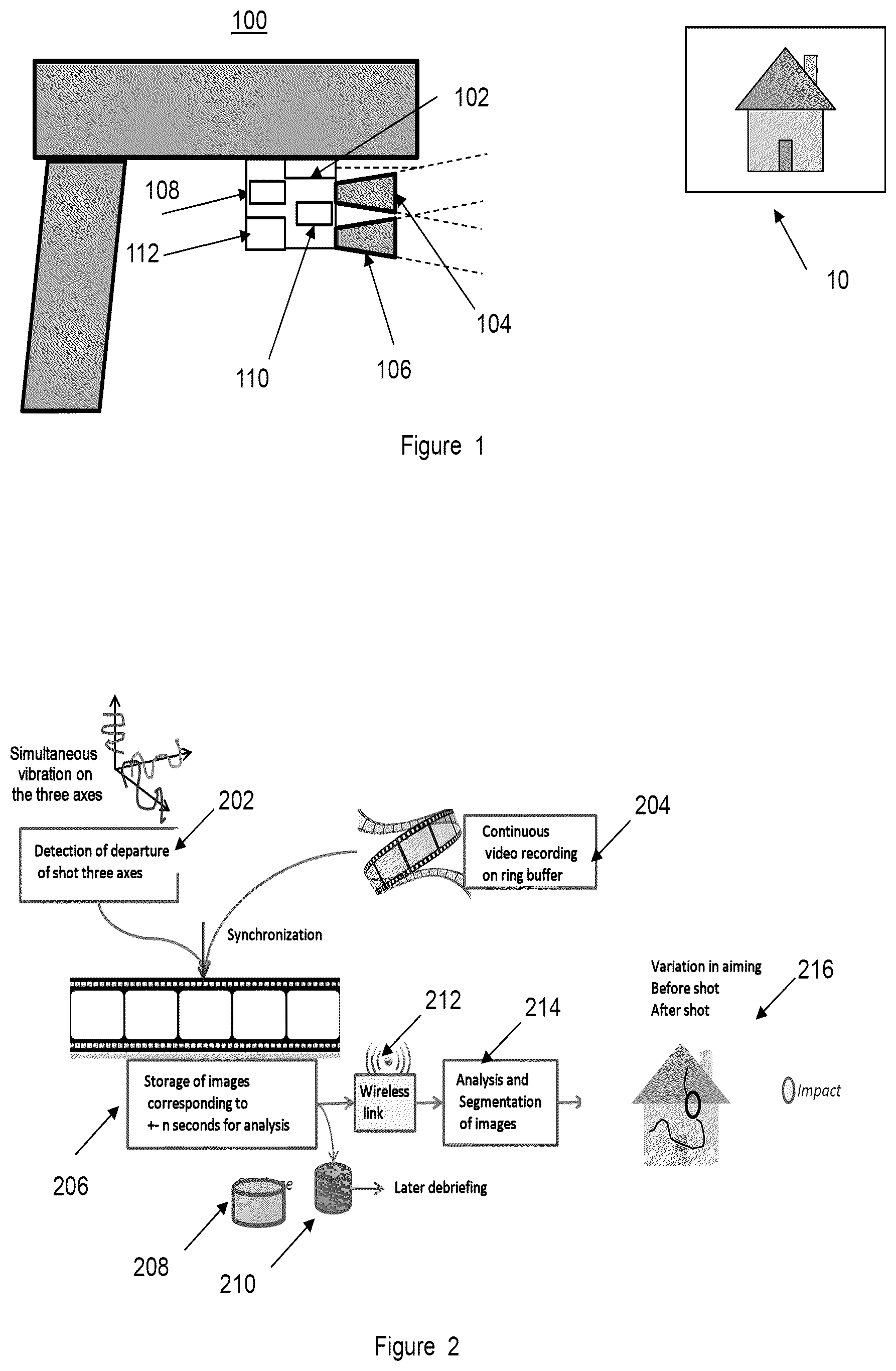 Patent US12305961 — Device and method for shot analysis — Figure 1