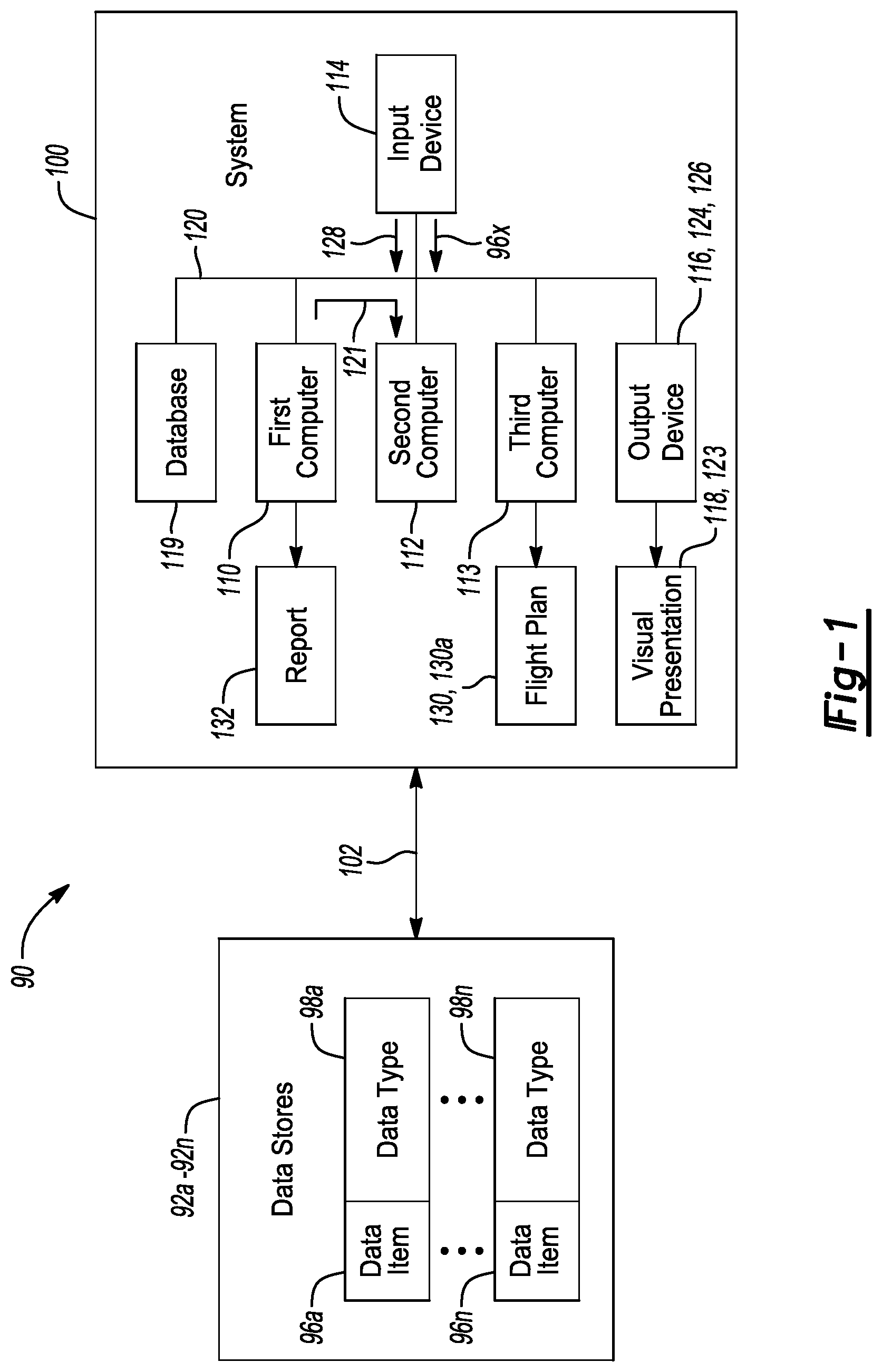 Patent US12306013 — Flight constraints service — Figure 1