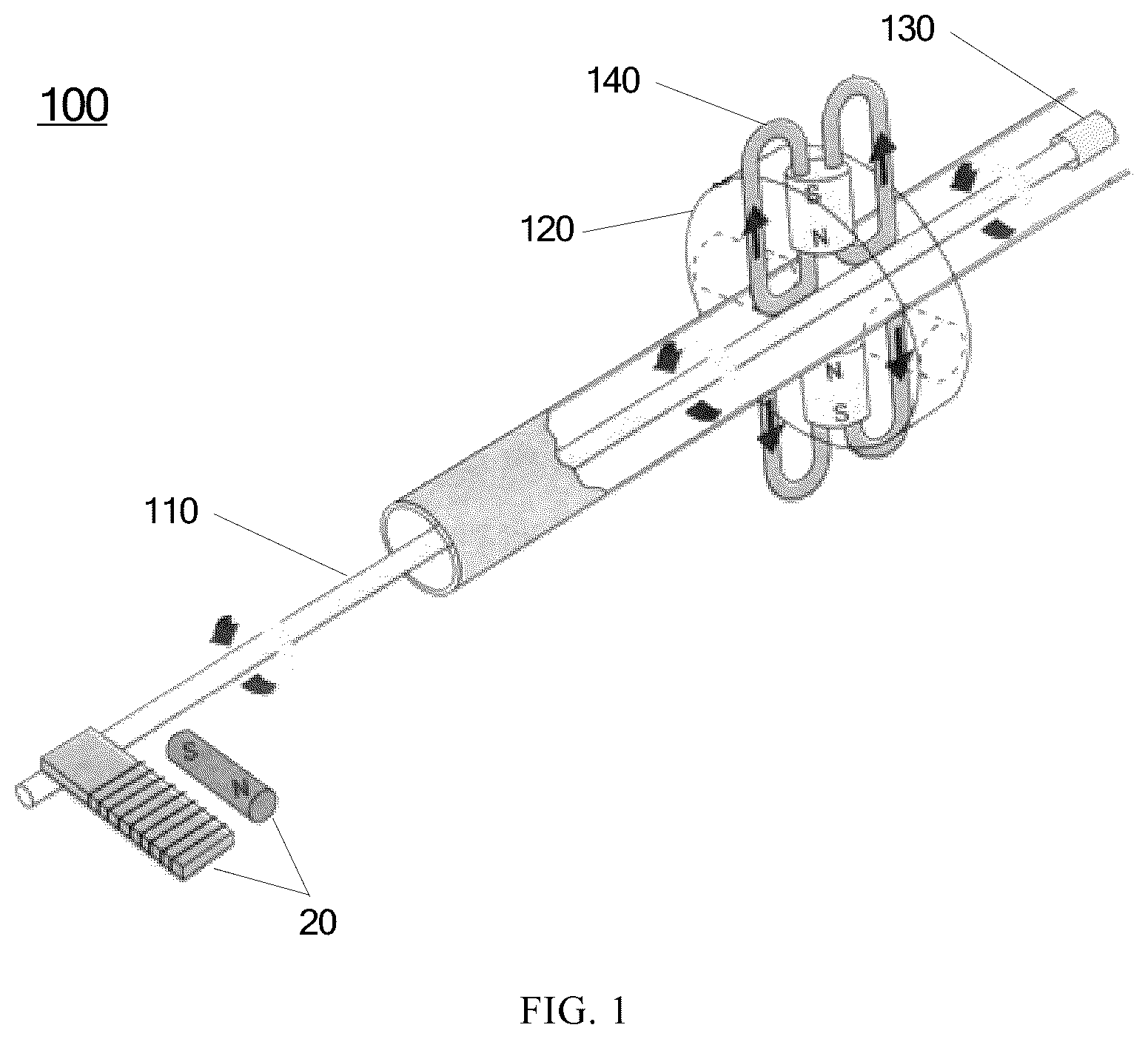 Patent US12306020 — Magnetostrictive displacement sensor calibration method, system, device, and storage medium — Figure 1