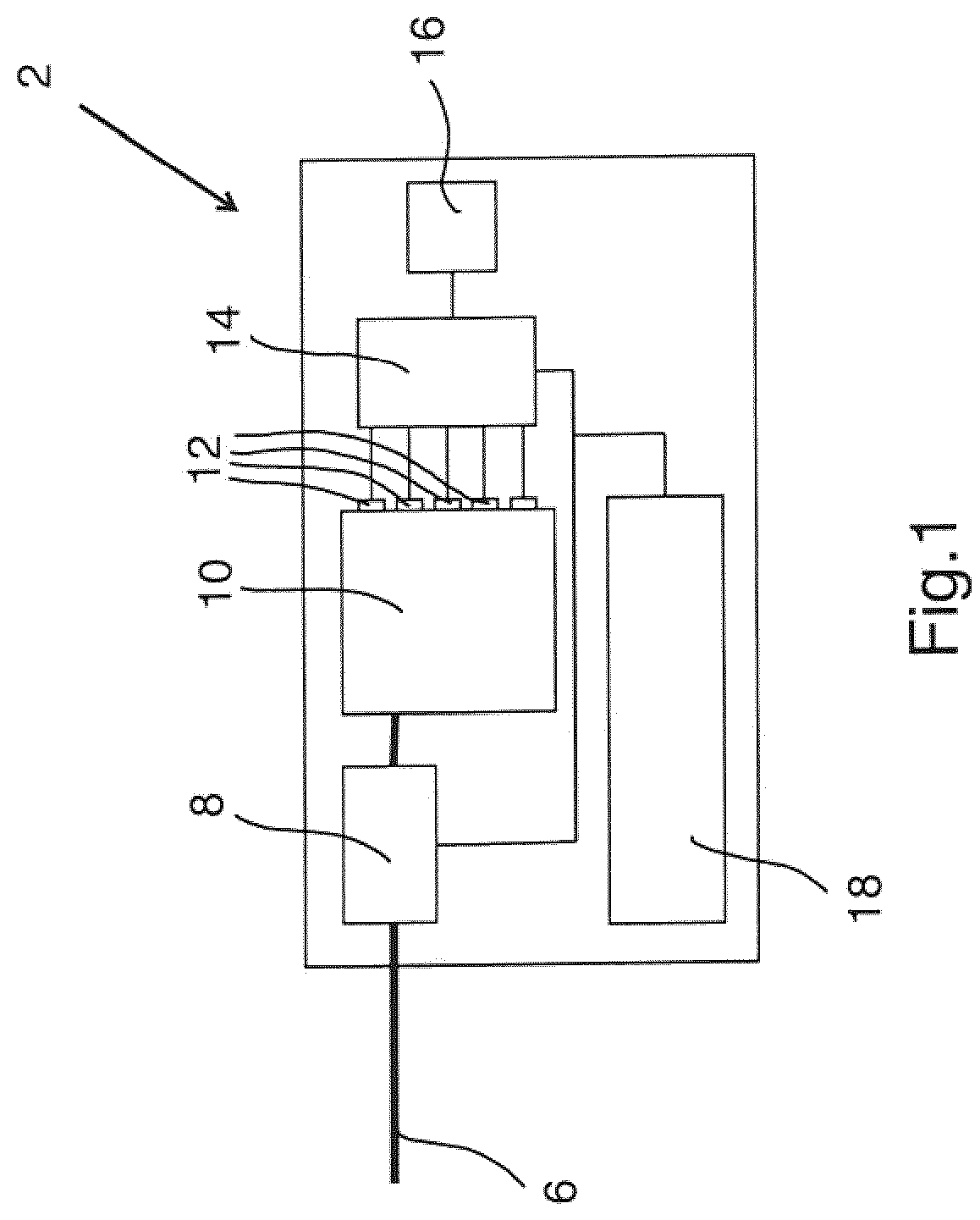 Patent US12306024 — Sensor apparatus having an embedded optical interrogator — Figure 1