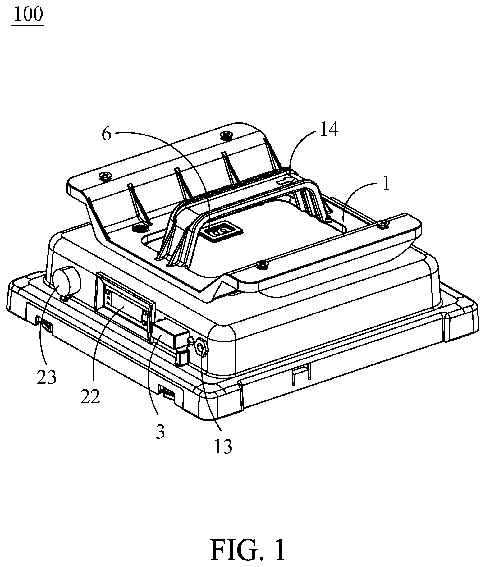 Patent US12306028 — Jig for automatically measuring flow rate of reticle carrier — Figure 1