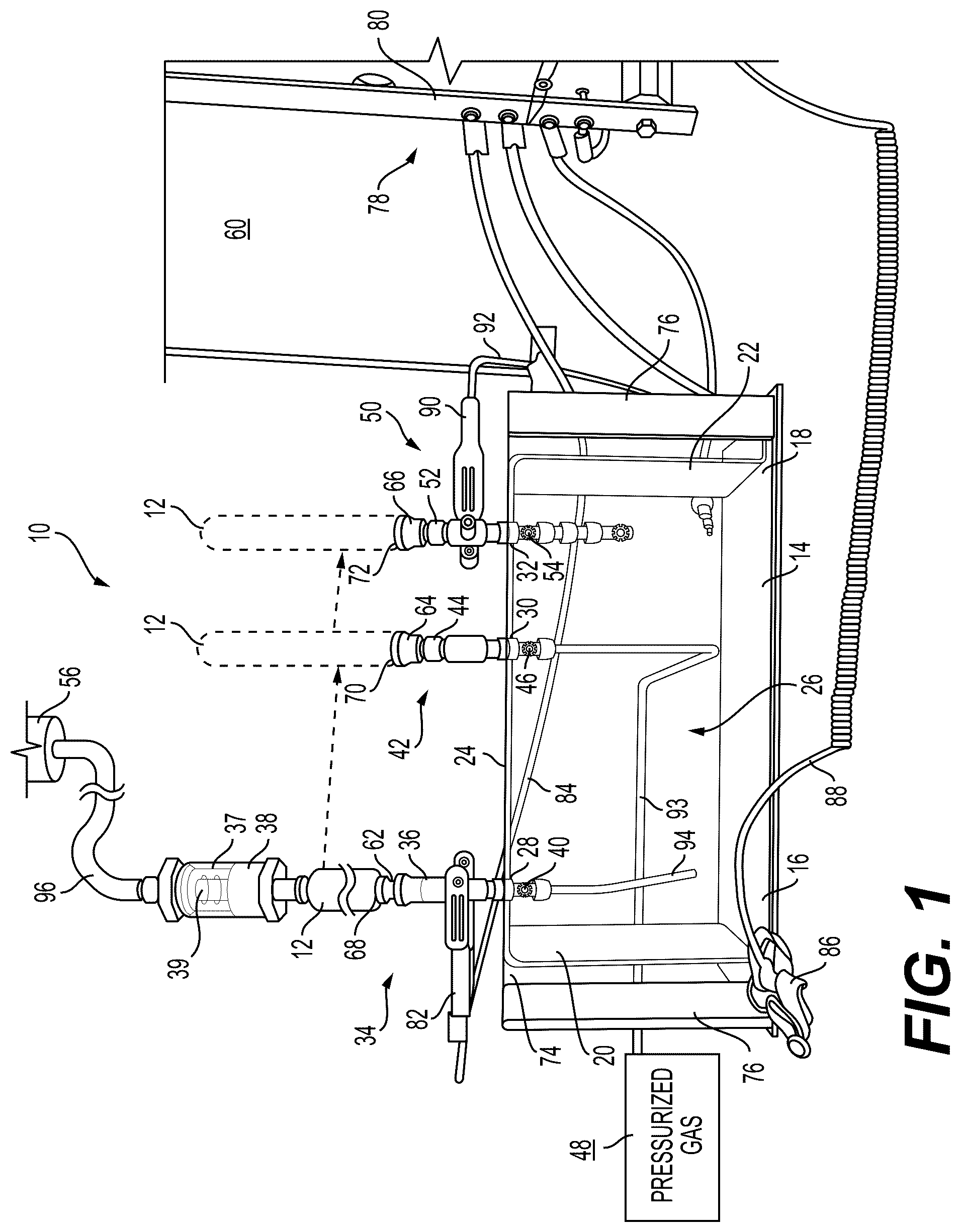 Patent US12306076 — Systems, apparatuses, and methods for sample cylinder inspection, pressurization, and sample disposal — Figure 1