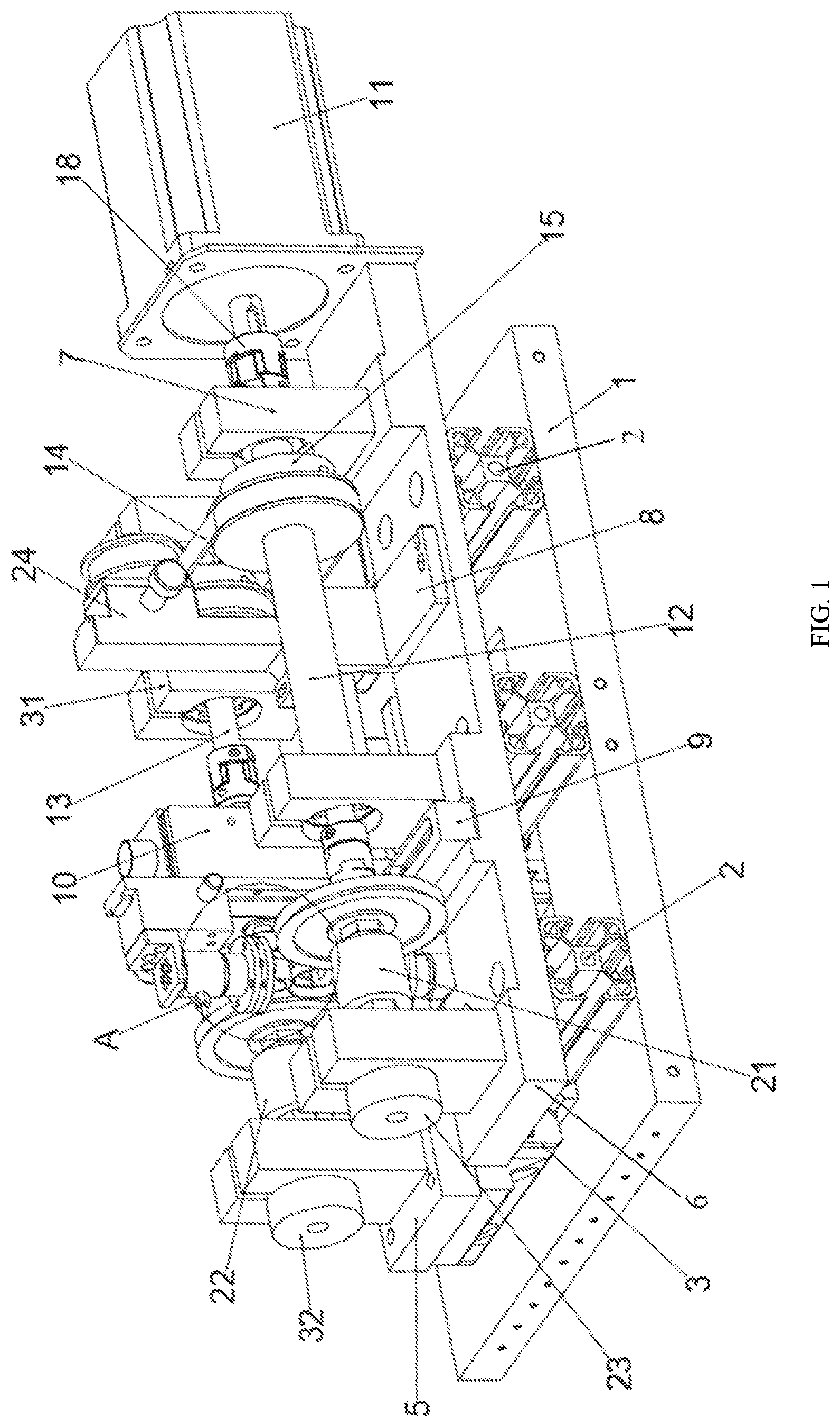Patent US12306143 — Testing device for a current-carrying friction and wear performance of a flexible rolling friction pair — Figure 1