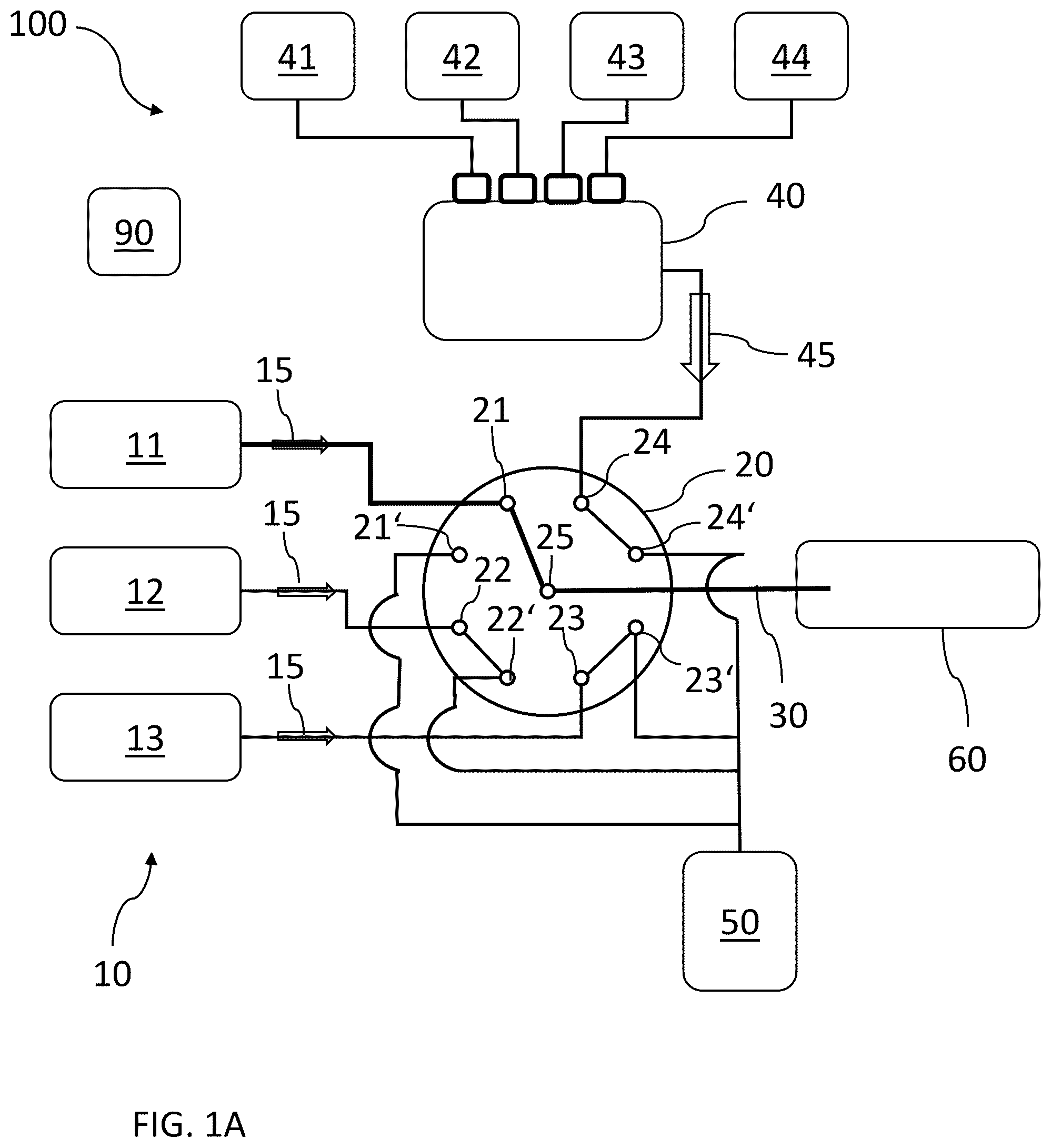 Patent US12306147 — Analytical system and method including switching between liquid chromatography fluidic streams — Figure 1