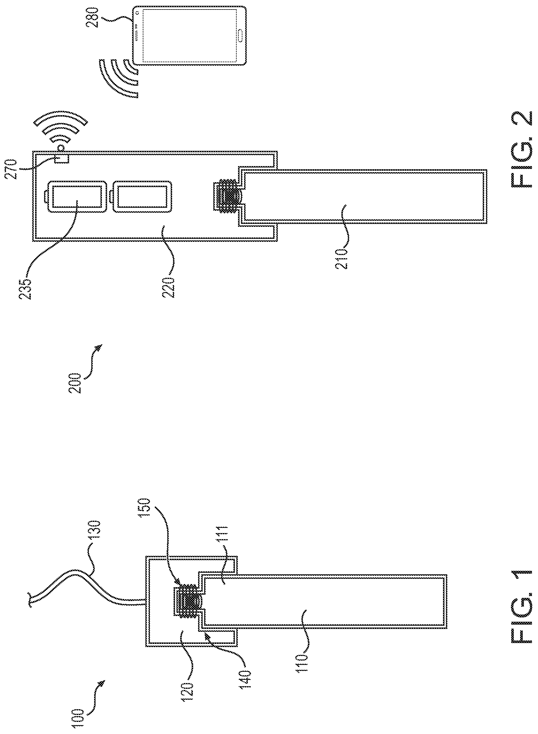 Patent US12306165 — Probe system with detachable sensor probe that communicates wirelessly — Figure 1