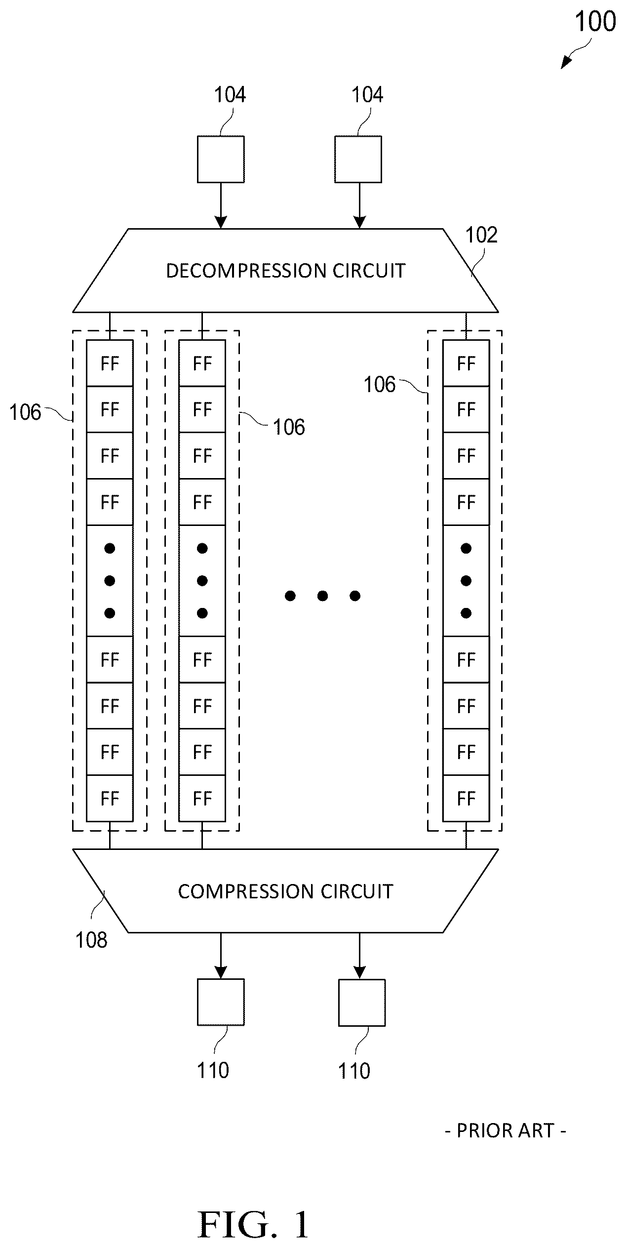 Patent US12306246 — Partial chain reconfiguration for test time reduction — Figure 1