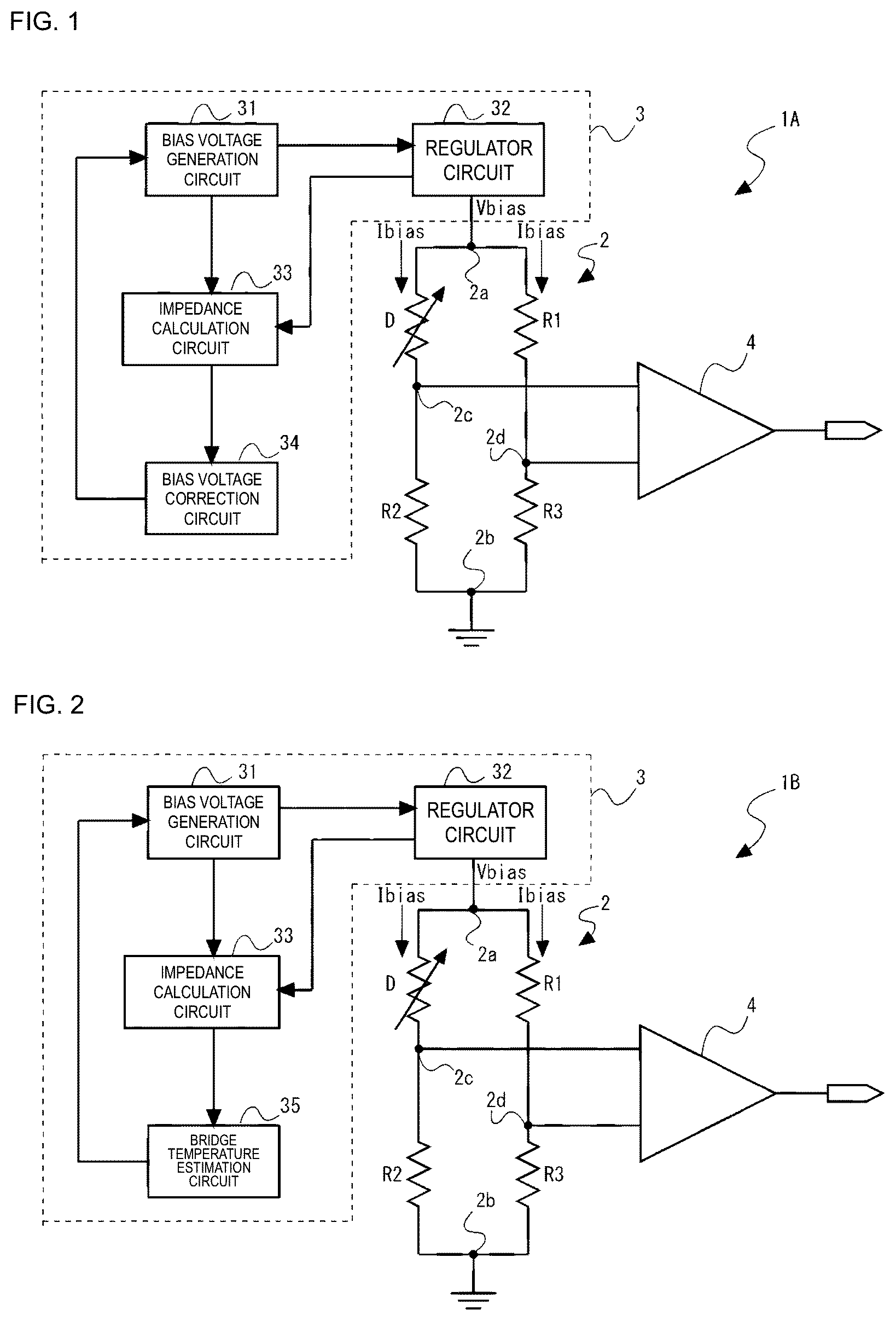 Patent US12306272 — Sensor device with bias voltage correction to compensate for change in characteristics of bridge circuit — Figure 1