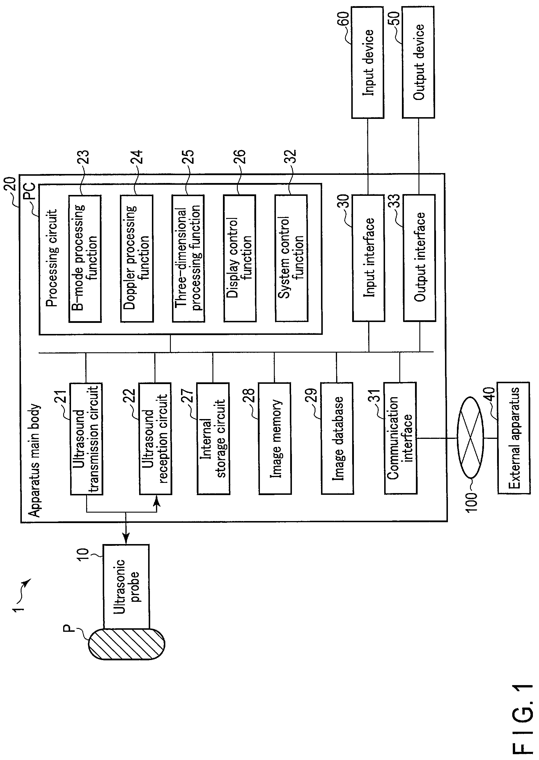 Patent US12306297 — Ultrasonic probe — Figure 1