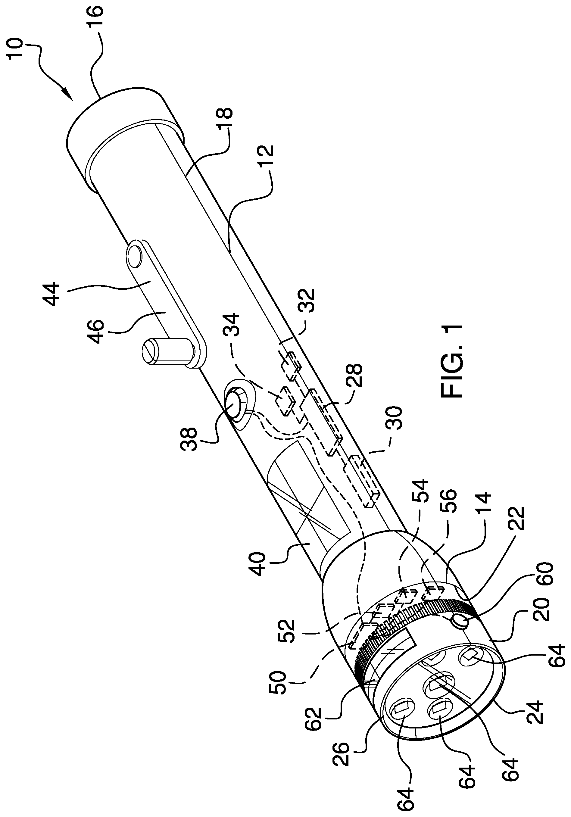 Patent US12306320 — Emergency beacon and light combination assembly — Figure 1