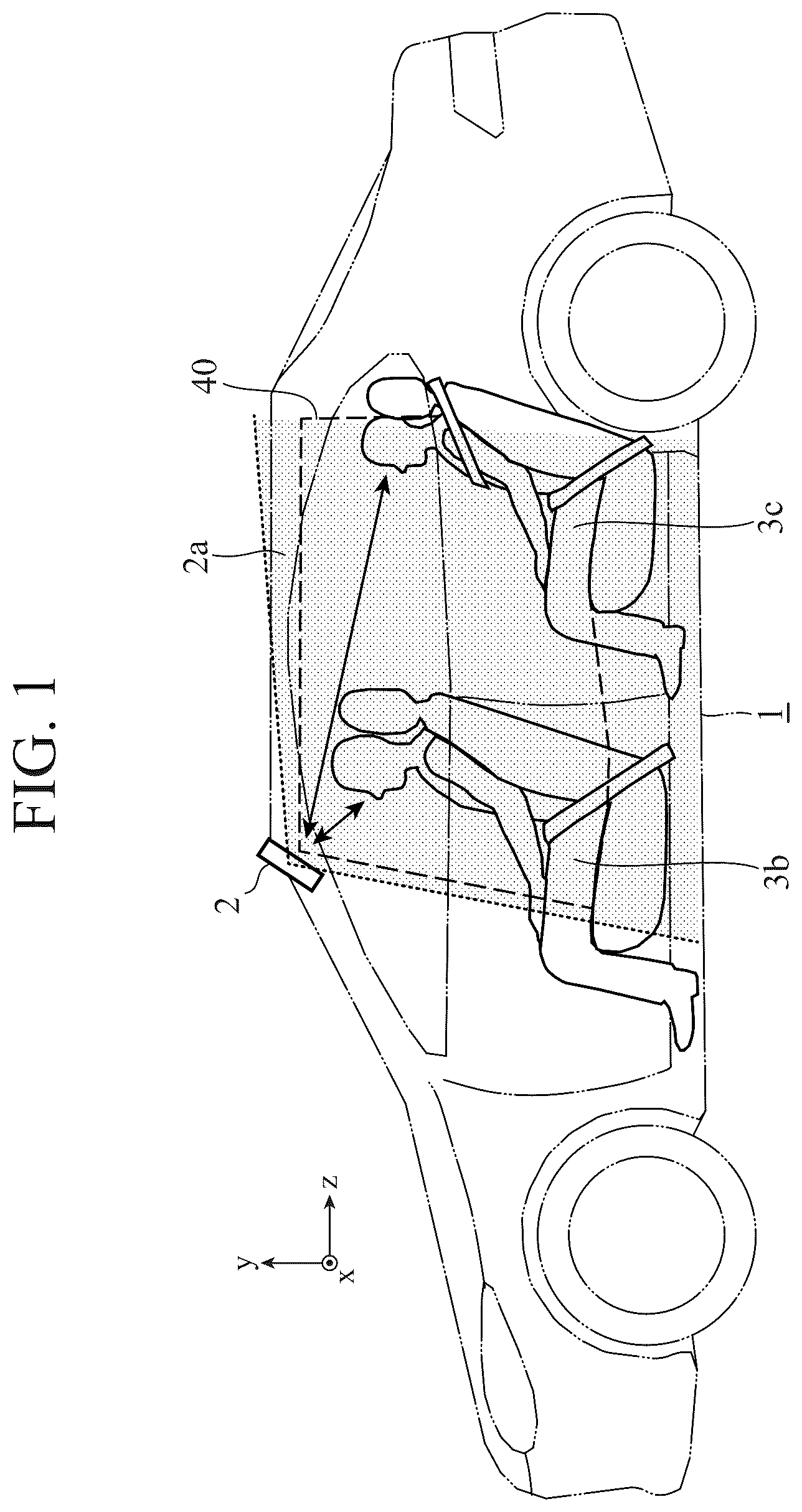 Patent US12306329 — Radio wave sensor and occupant detection device — Figure 1