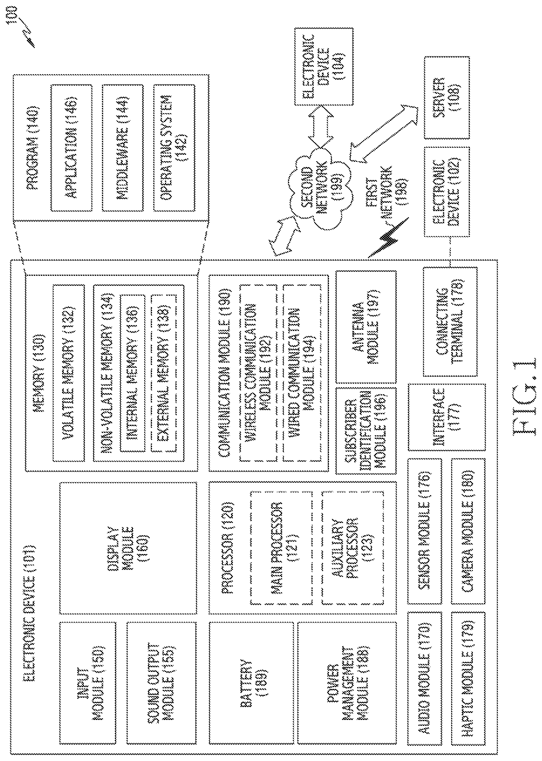 Patent US12306395 — Electronic device synchronizing lens driving information and images — Figure 1