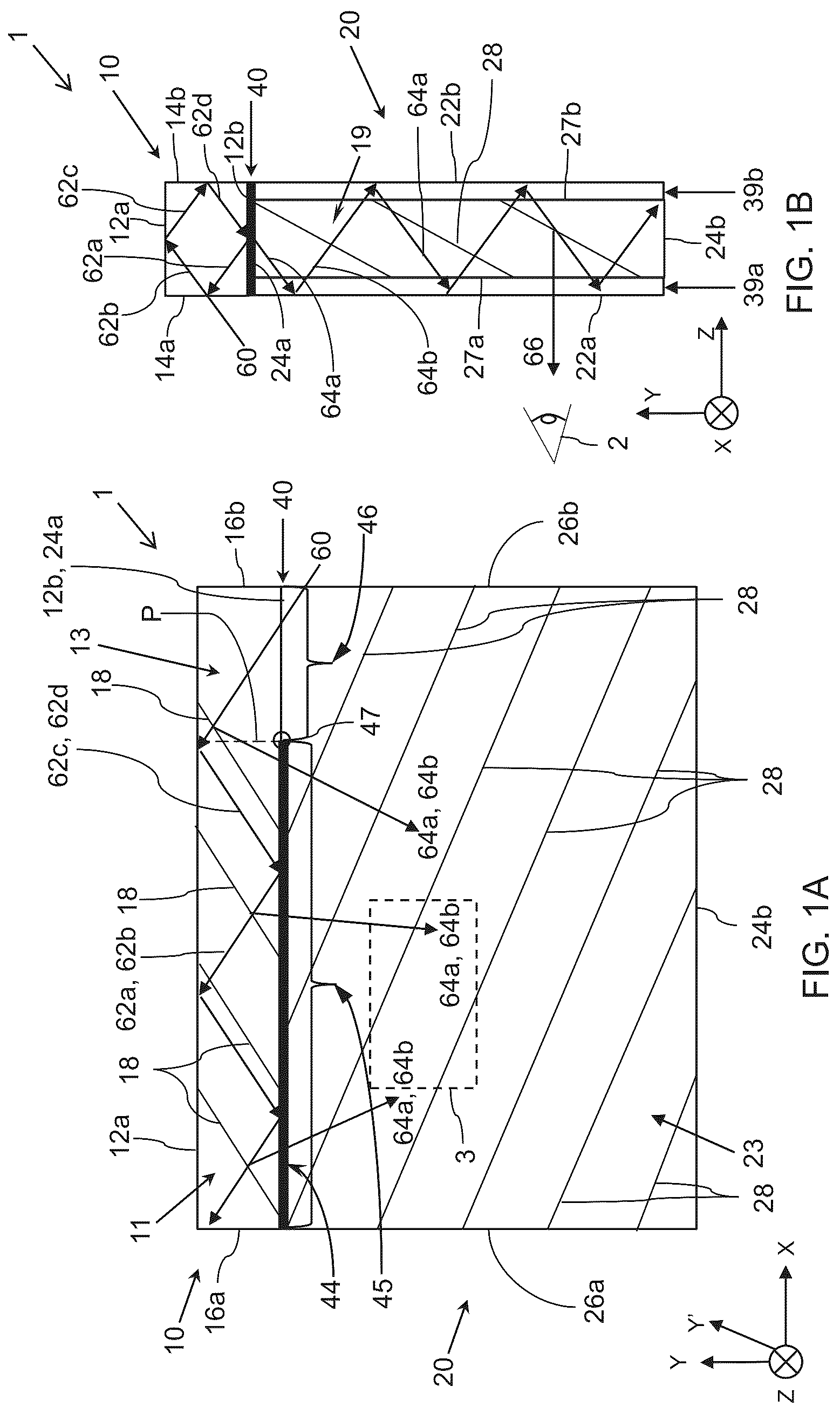 Patent US12306429 — Optical aperture multipliers having a rectangular waveguide — Figure 1