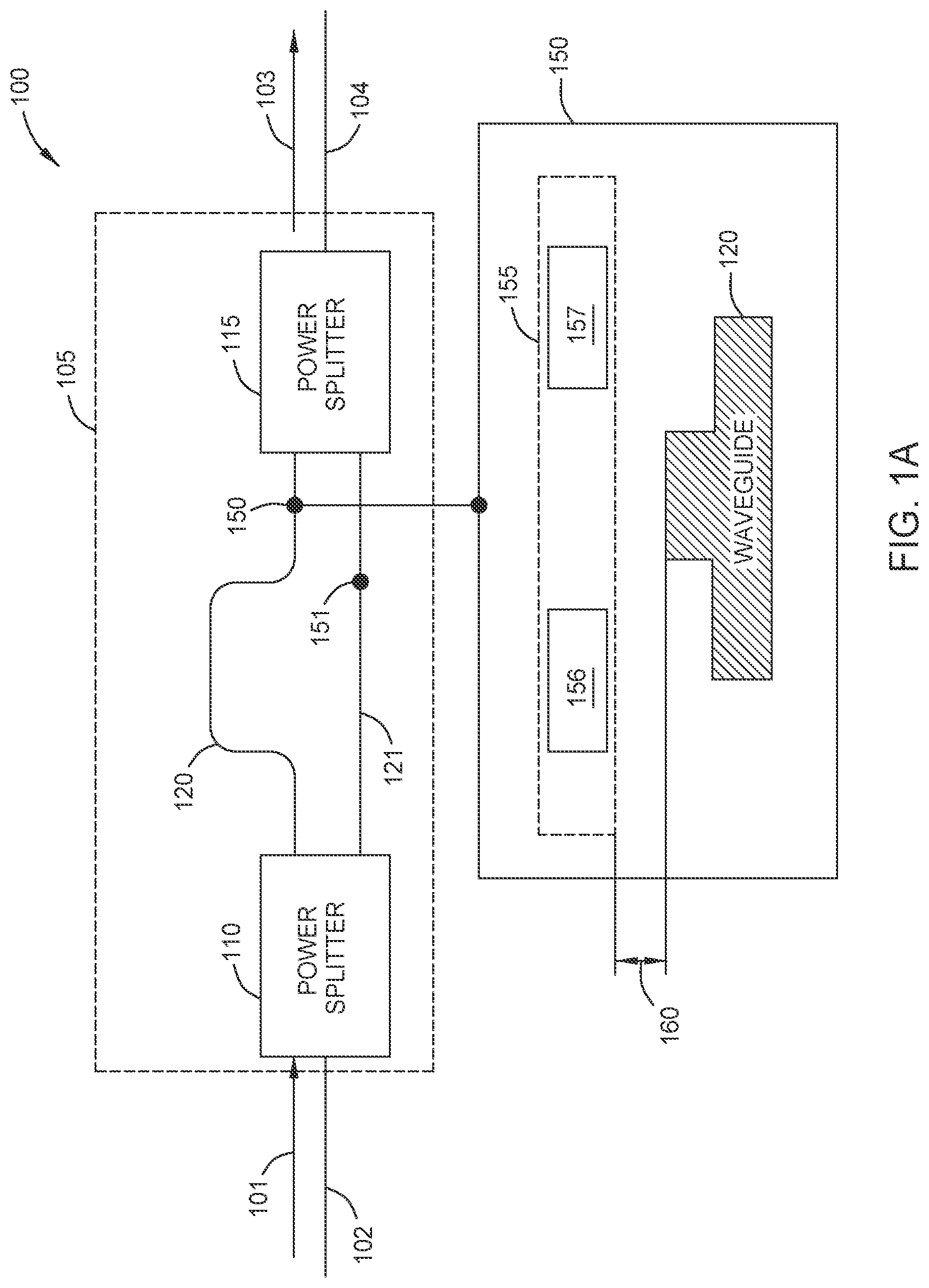 Patent US12306437 Figure 1 – Temperature-stabilized integrated waveguides