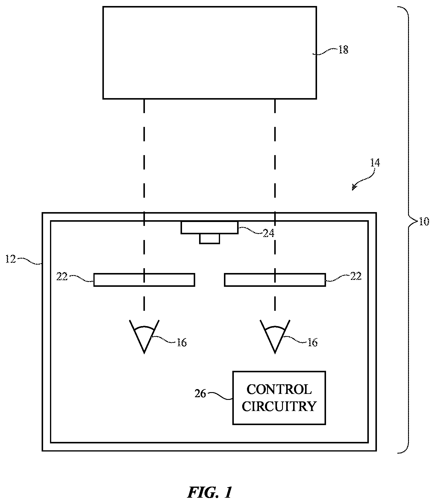 Patent US12306472 — Tunable lens systems with passive matrix electrode arrays — Figure 1