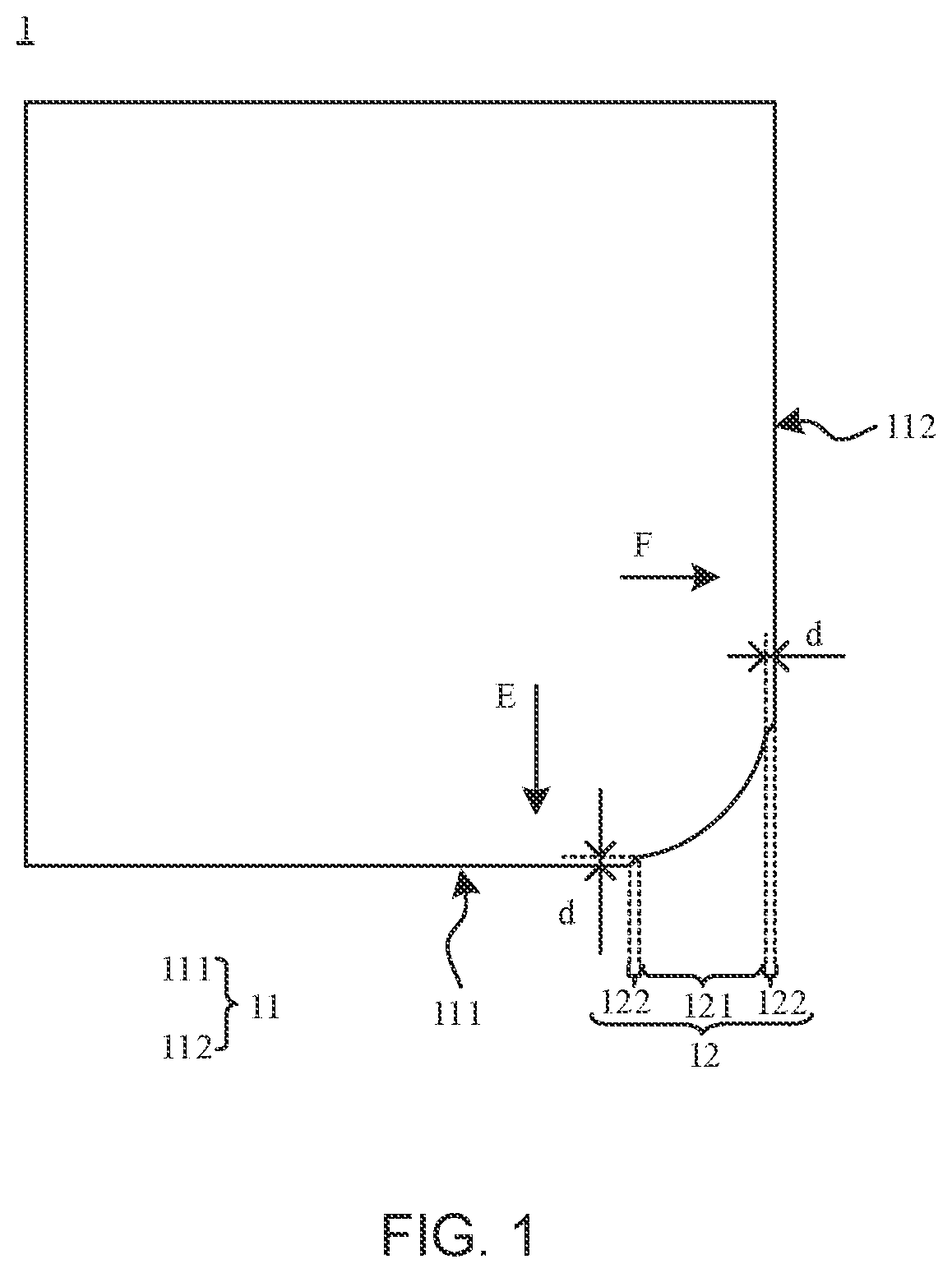 Patent US12306483 — Substrate and method for cutting the same, and electronic device and electronic apparatus — Figure 1