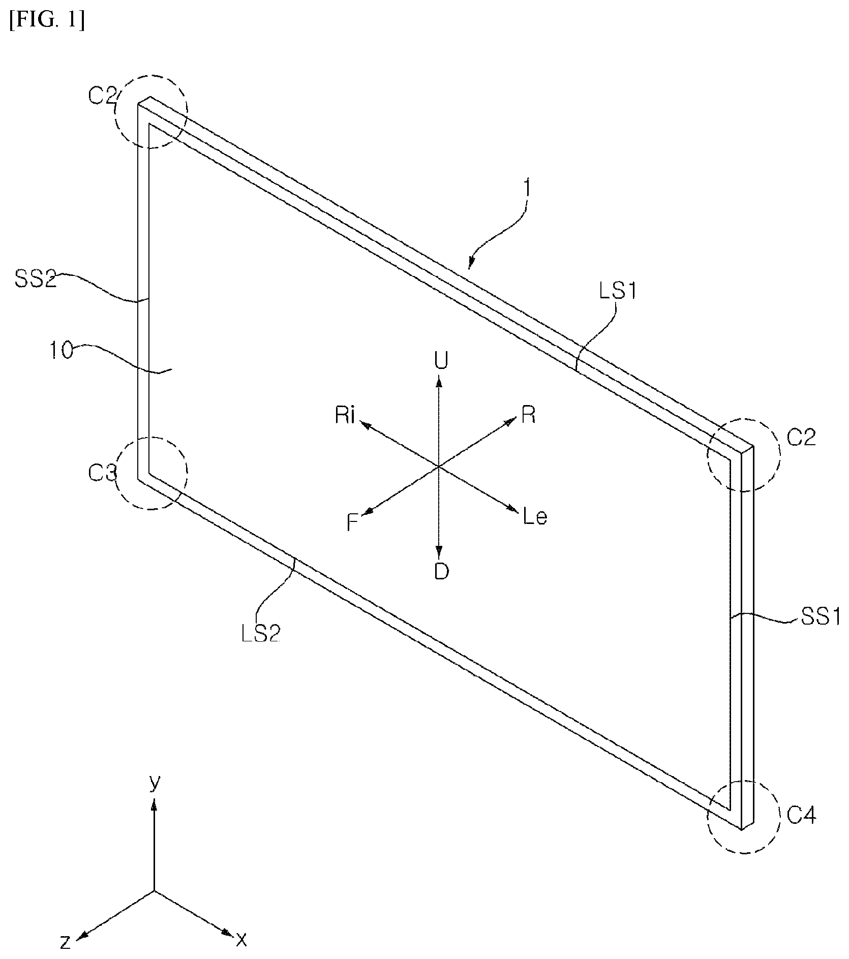 Patent US12306499 — Display device — Figure 1
