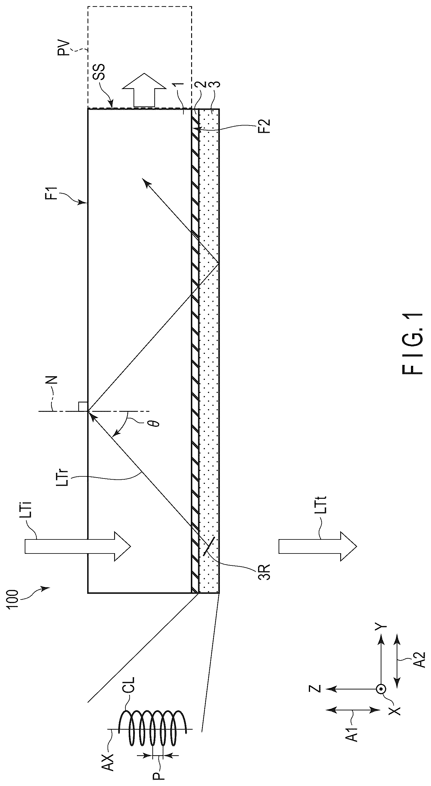 Patent US12306500 — Alignment processing device and manufacturing method of liquid crystal optical element — Figure 1