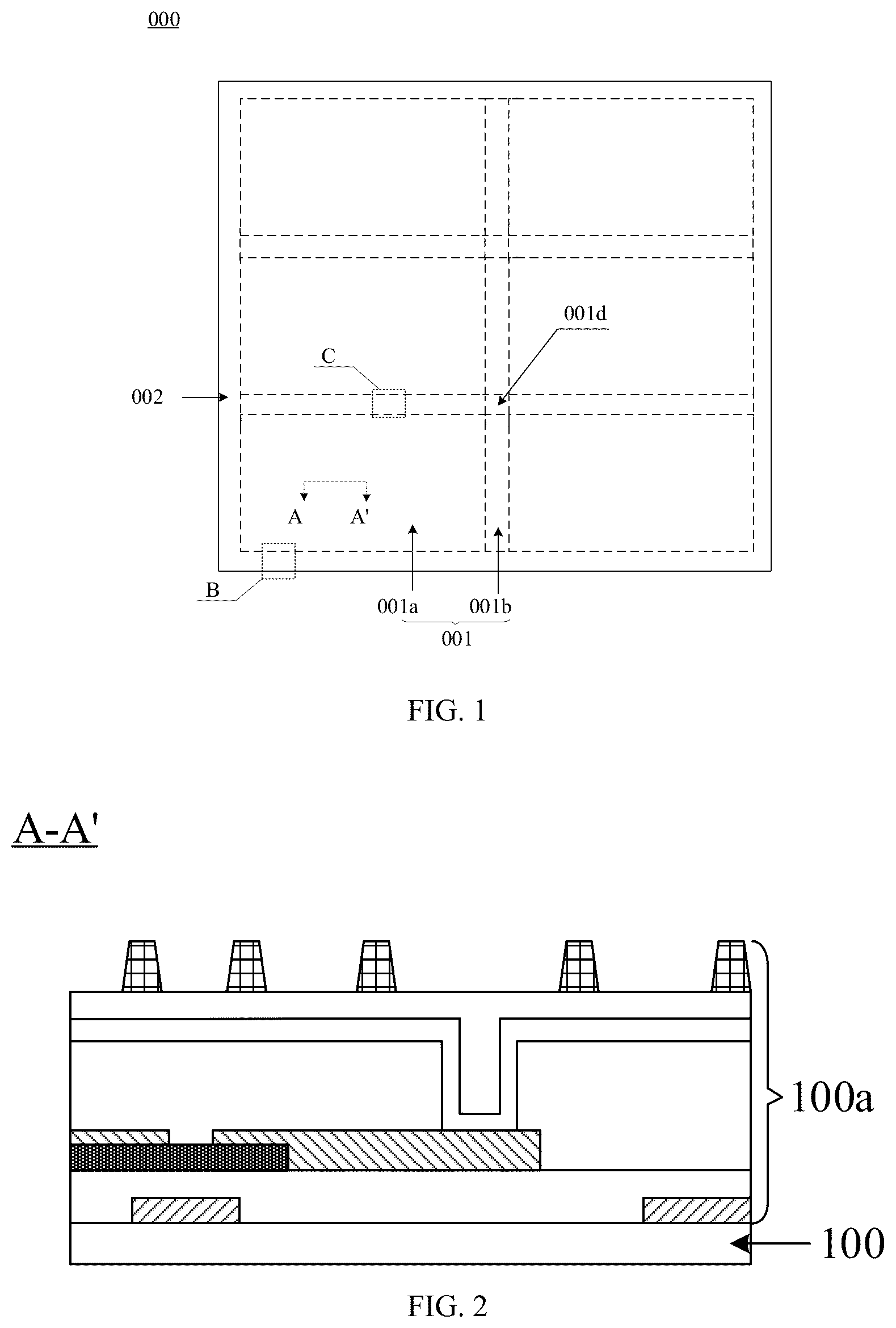 Patent US12306506 — Array substrate and liquid crystal panel — Figure 1