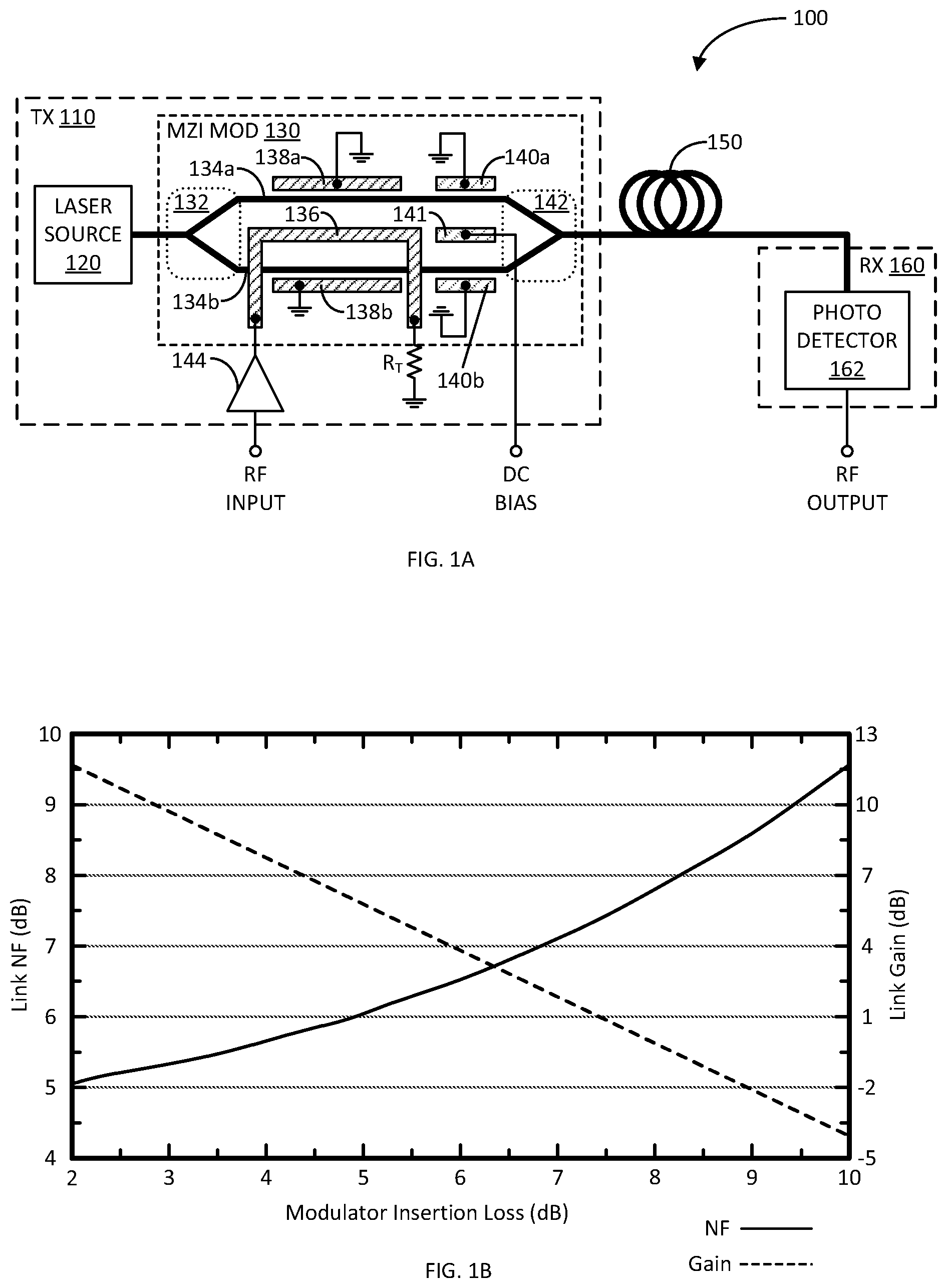 Patent US12306511 — Optical signal transmitter including folded coupling configuration of laser source to microwave photonic integrated circuit — Figure 1