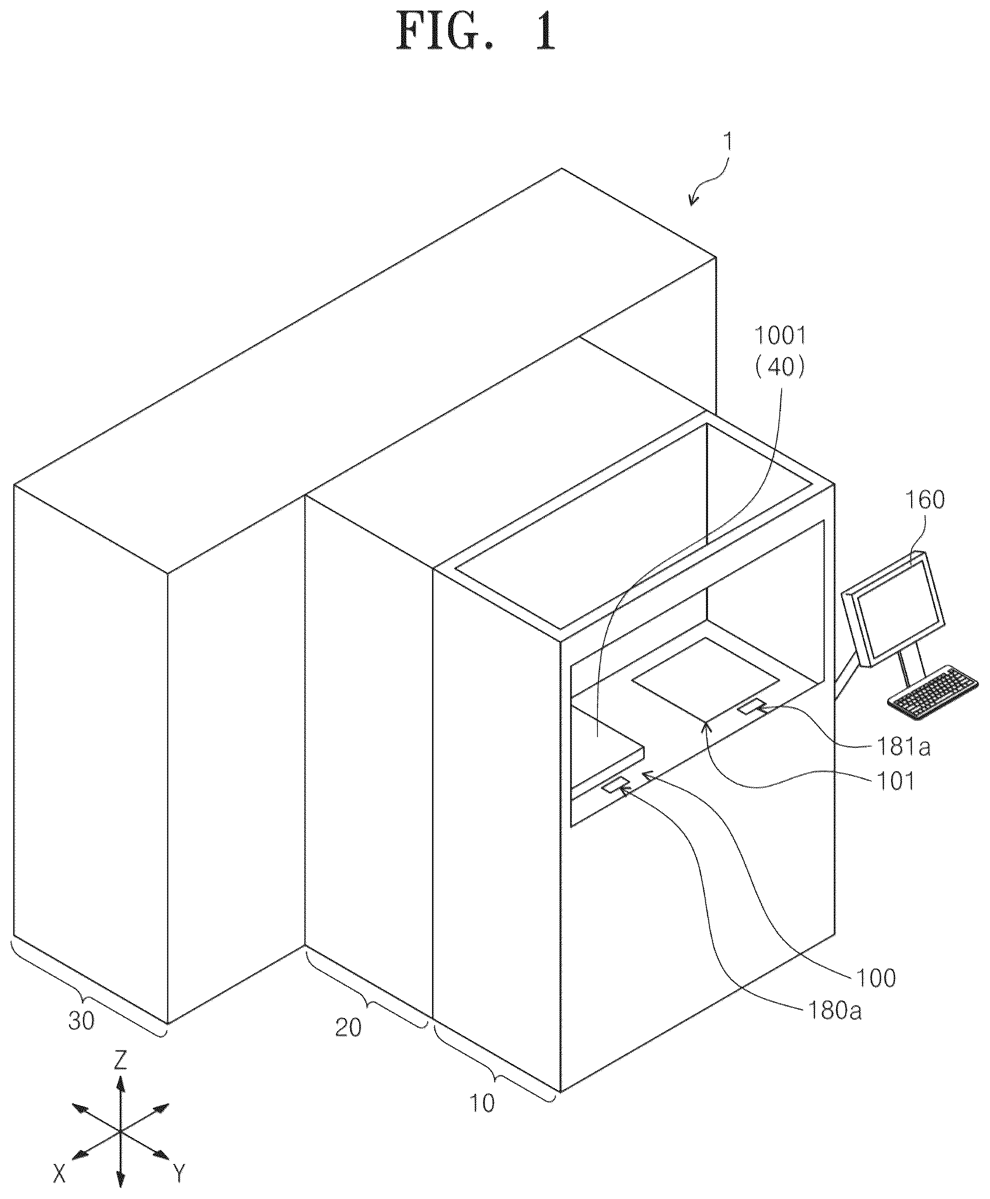 Patent US12306549 — Photo mask stage unit and photo mask stocker including the same — Figure 1