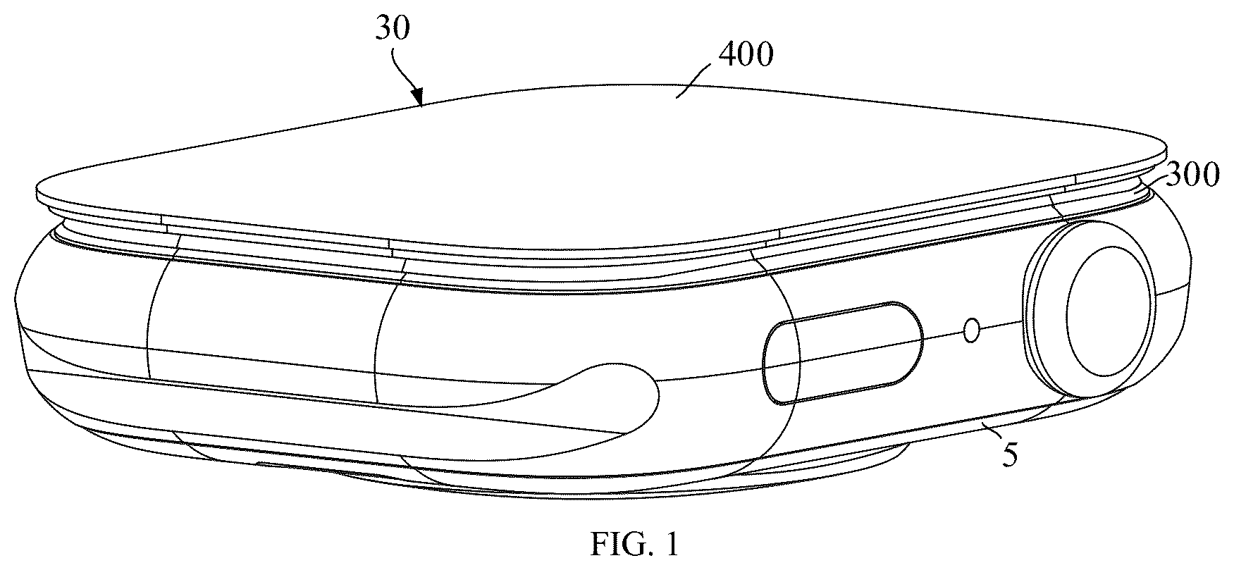 Patent US12306587 — Waterproof bezel, light-transmissive watch panel, and watch protection case — Figure 1