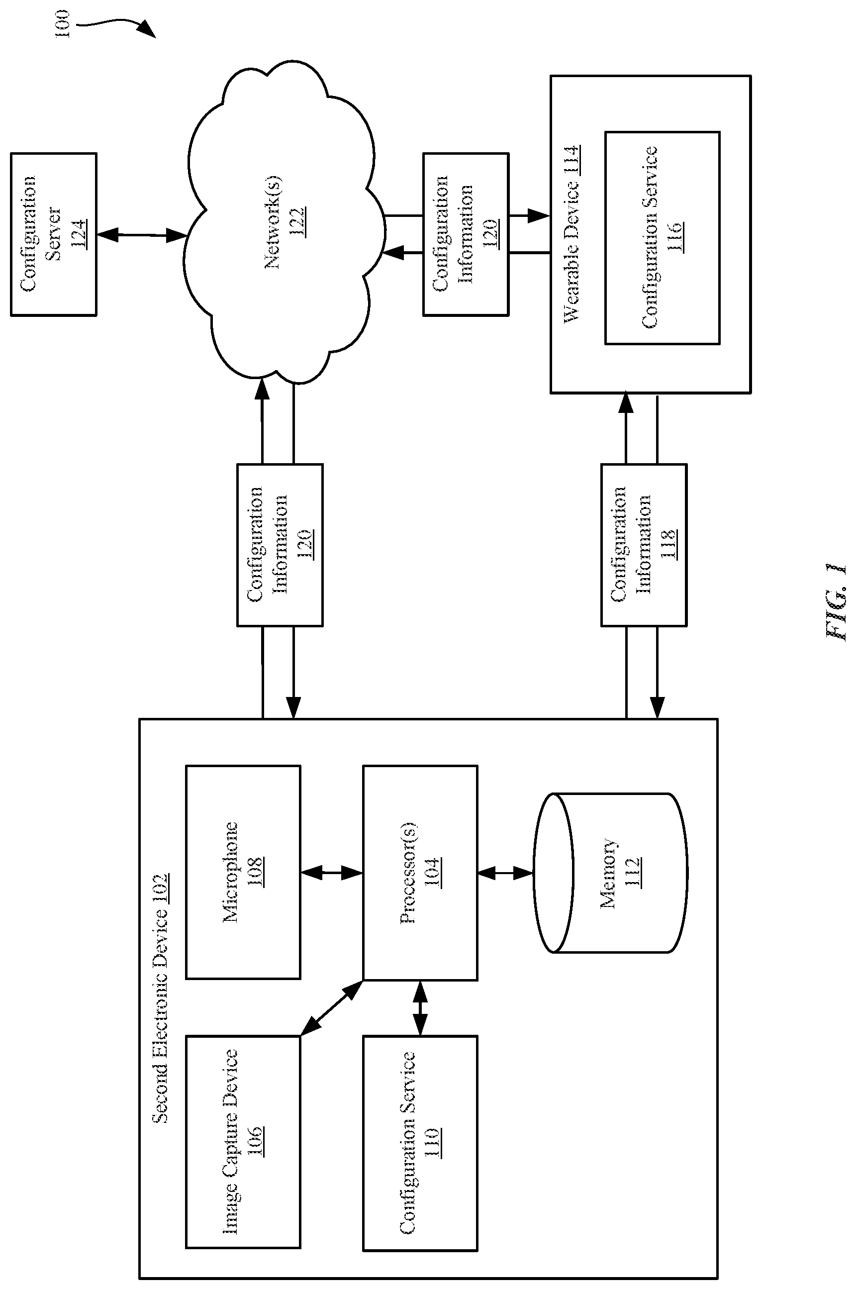 Patent US12306592 — Image capture to provide advanced features for configuration of a wearable device — Figure 1