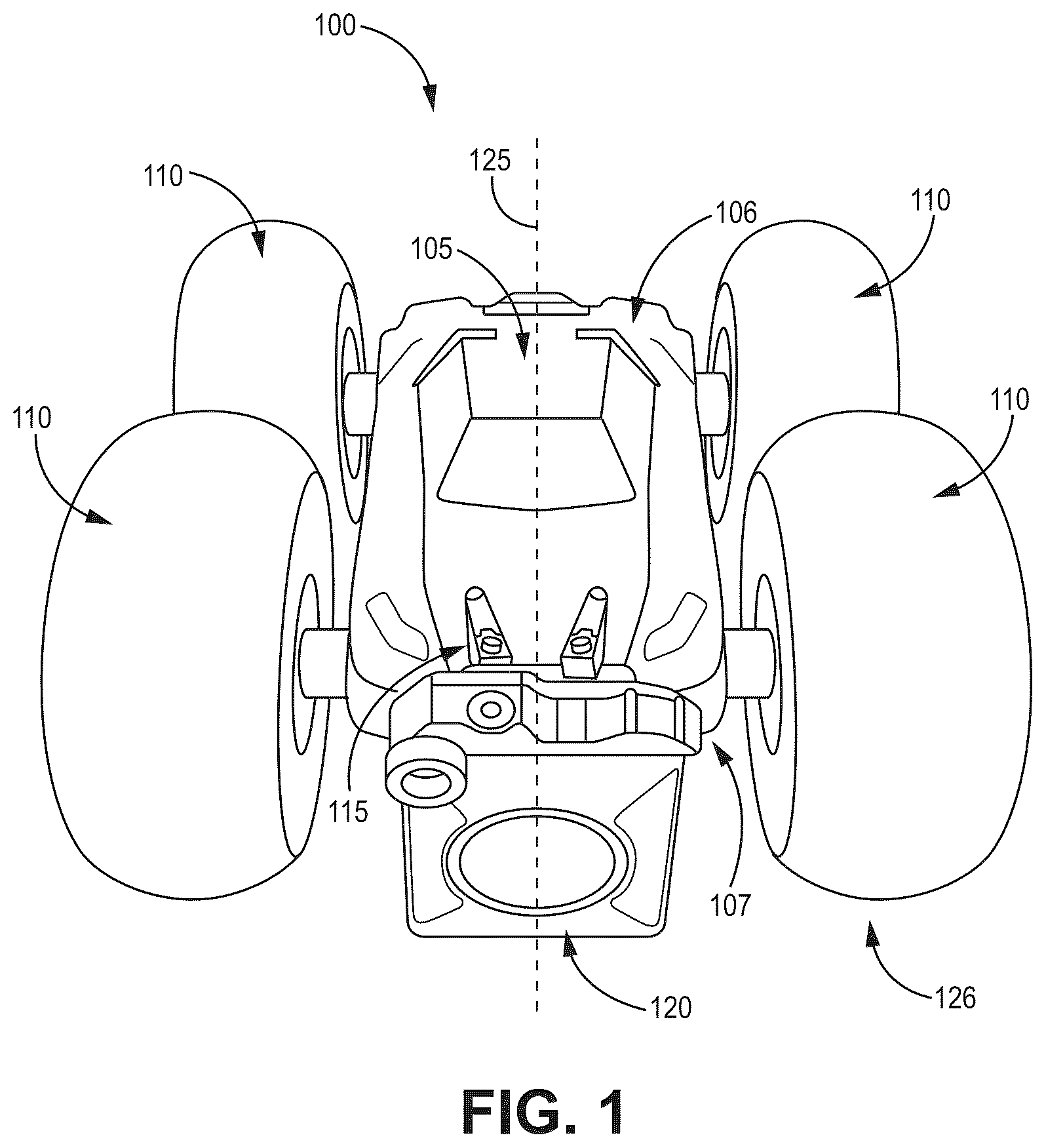 Patent US12306625 — Remote-controlled vehicle with camera mount — Figure 1
