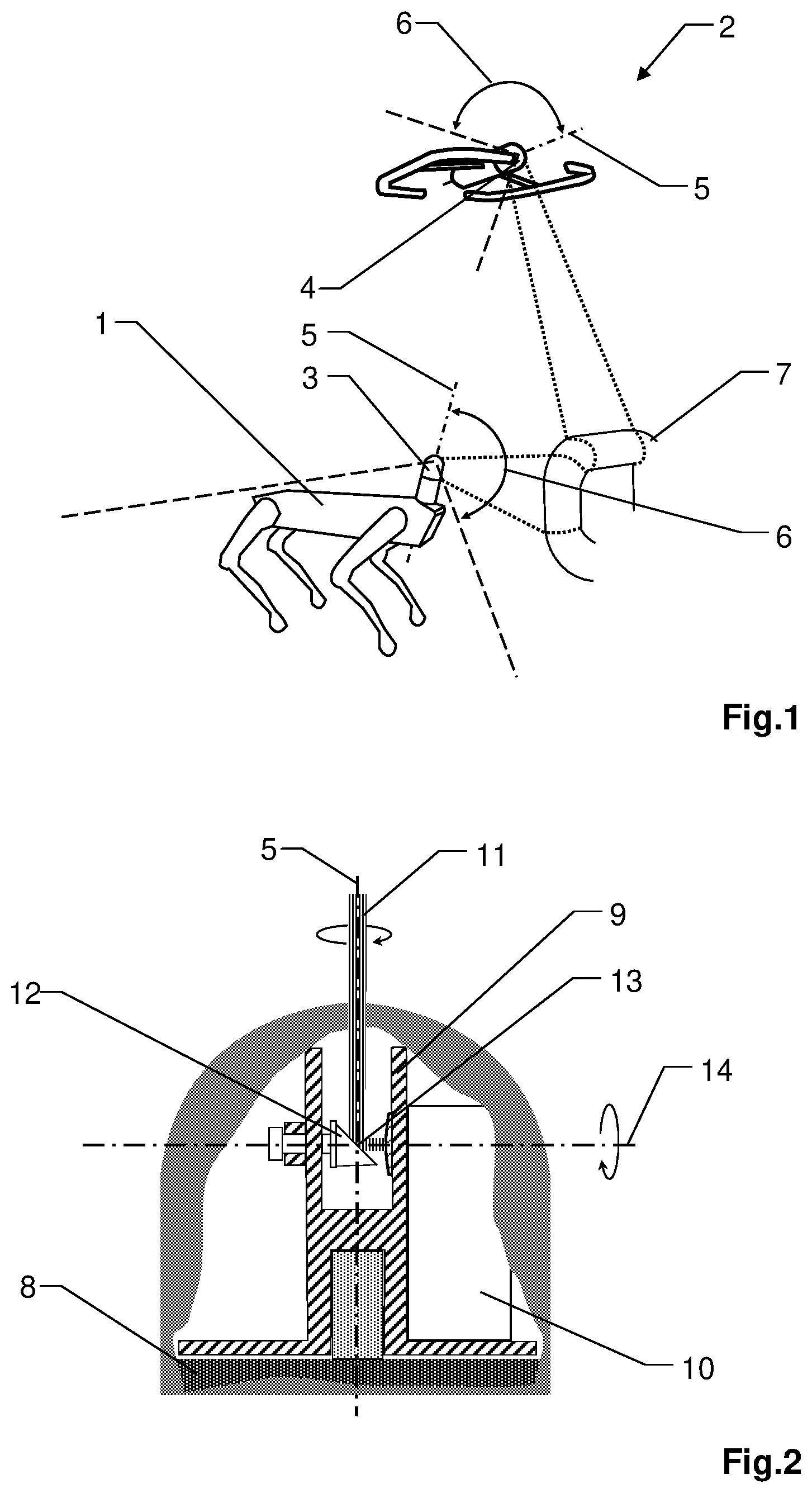 Patent US12306637 — System for 3D surveying by a UGV and a UAV with automatic provision of referencing of UGV lidar data and UAV lidar data — Figure 1