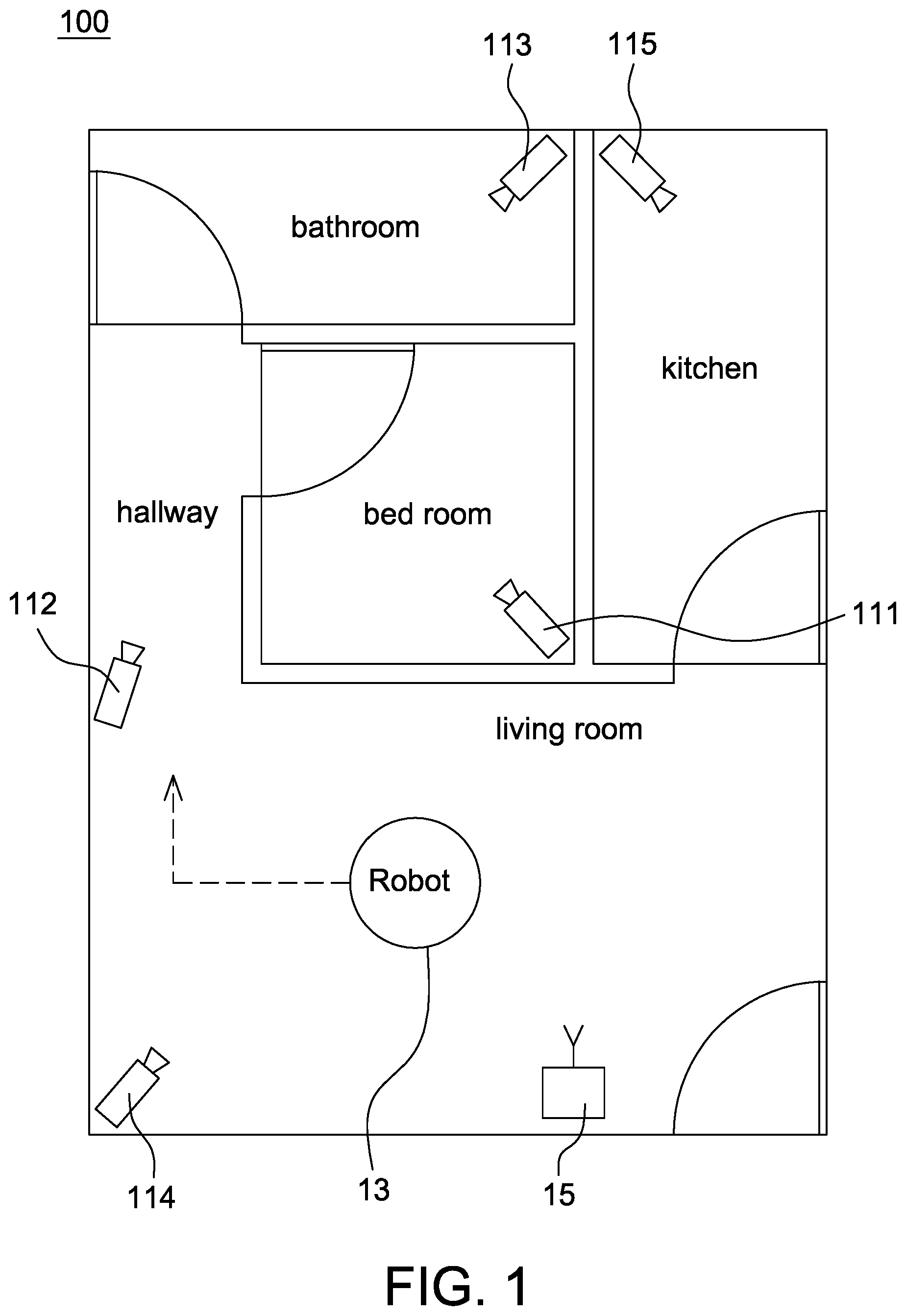 Patent US12306639 — Smart detection system with multiple sensors for detecting same event — Figure 1