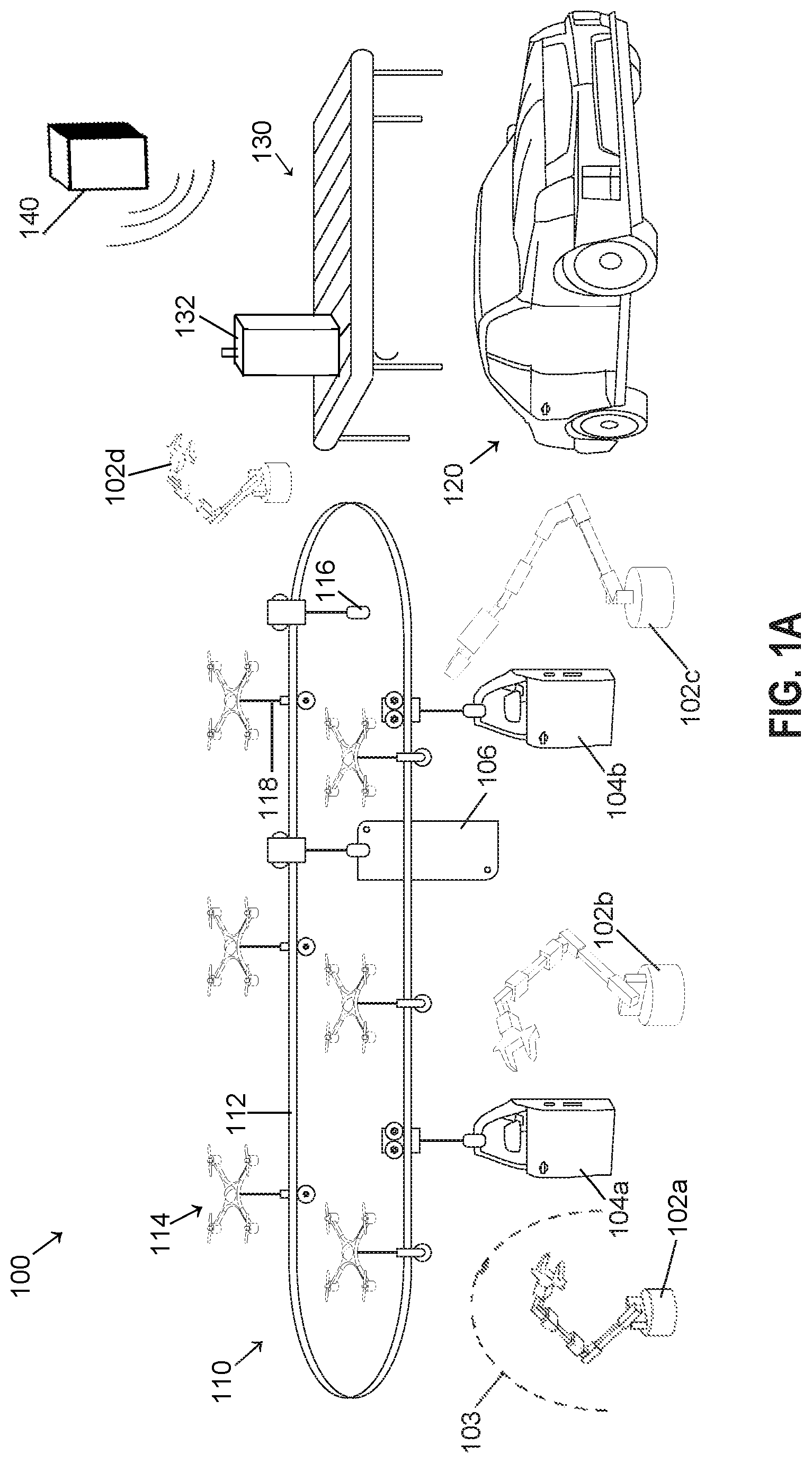 Patent US12306642 Figure 1 – Dynamic changing of conveyor profile based on range of robot