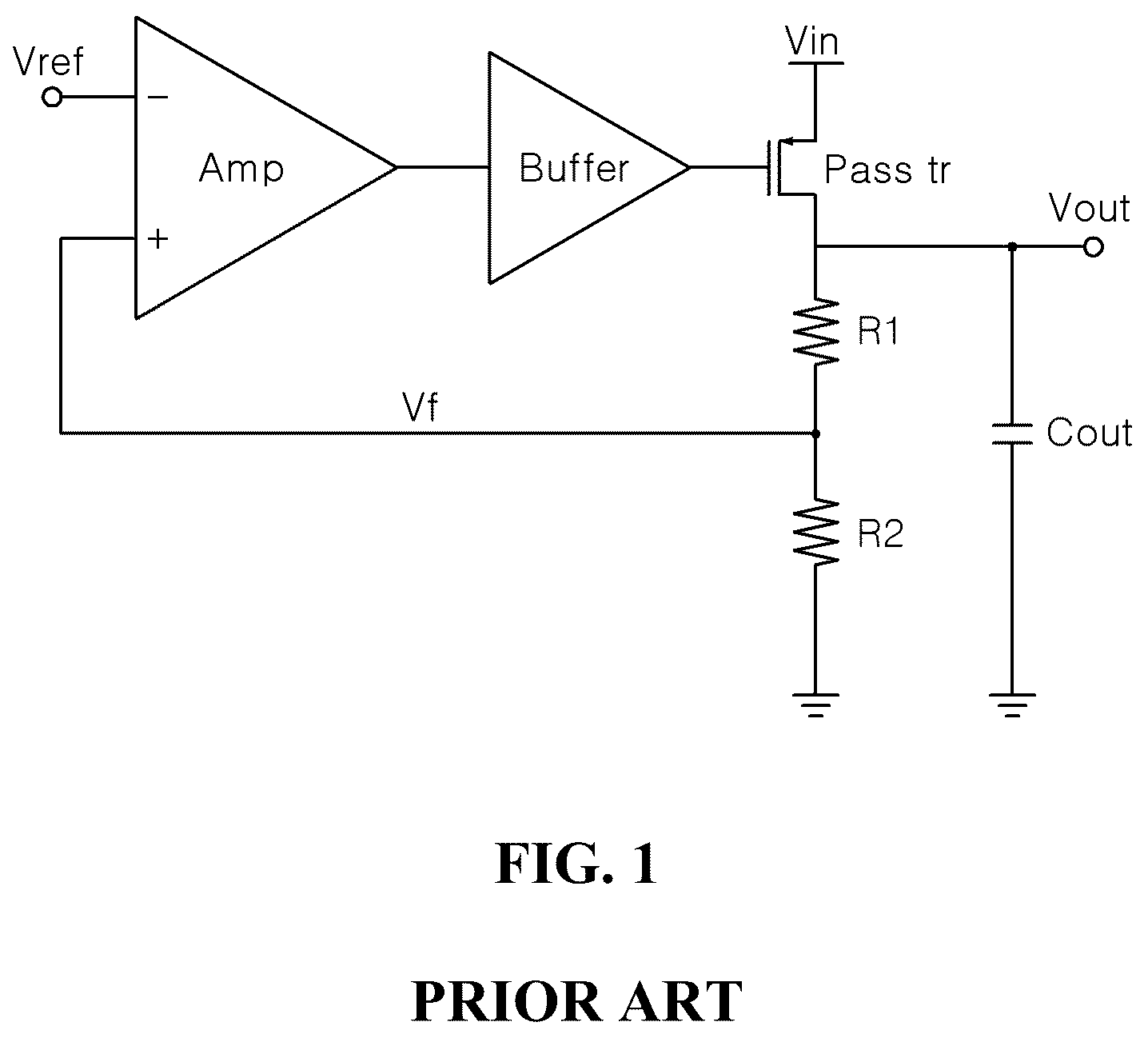 Patent US12306651 — Low dropout voltage regulator — Figure 1