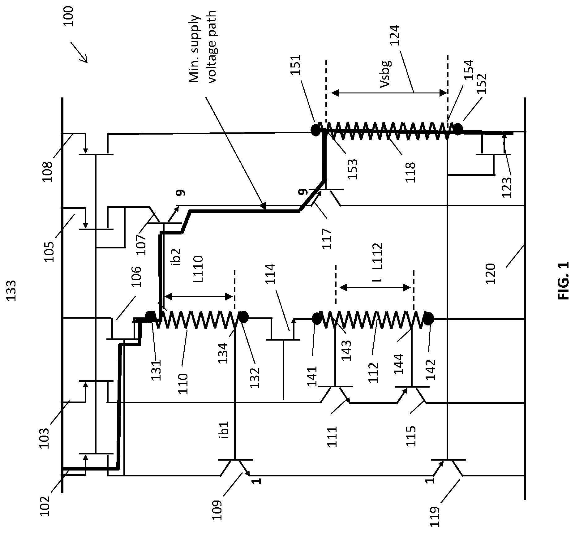 Patent US12306654 — Current reference circuit — Figure 1