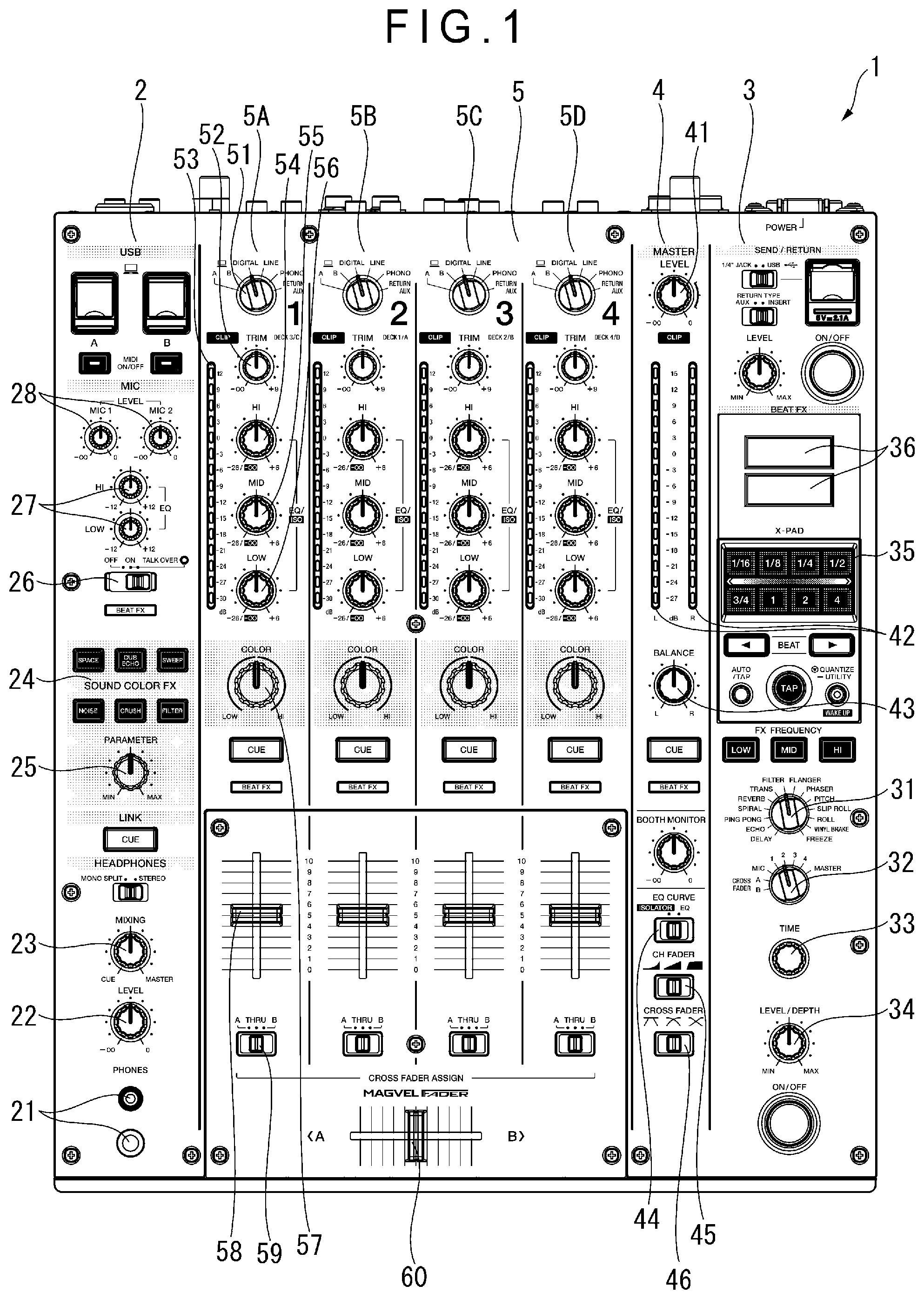 Patent US12306657 — Rotating operation part and acoustic device — Figure 1