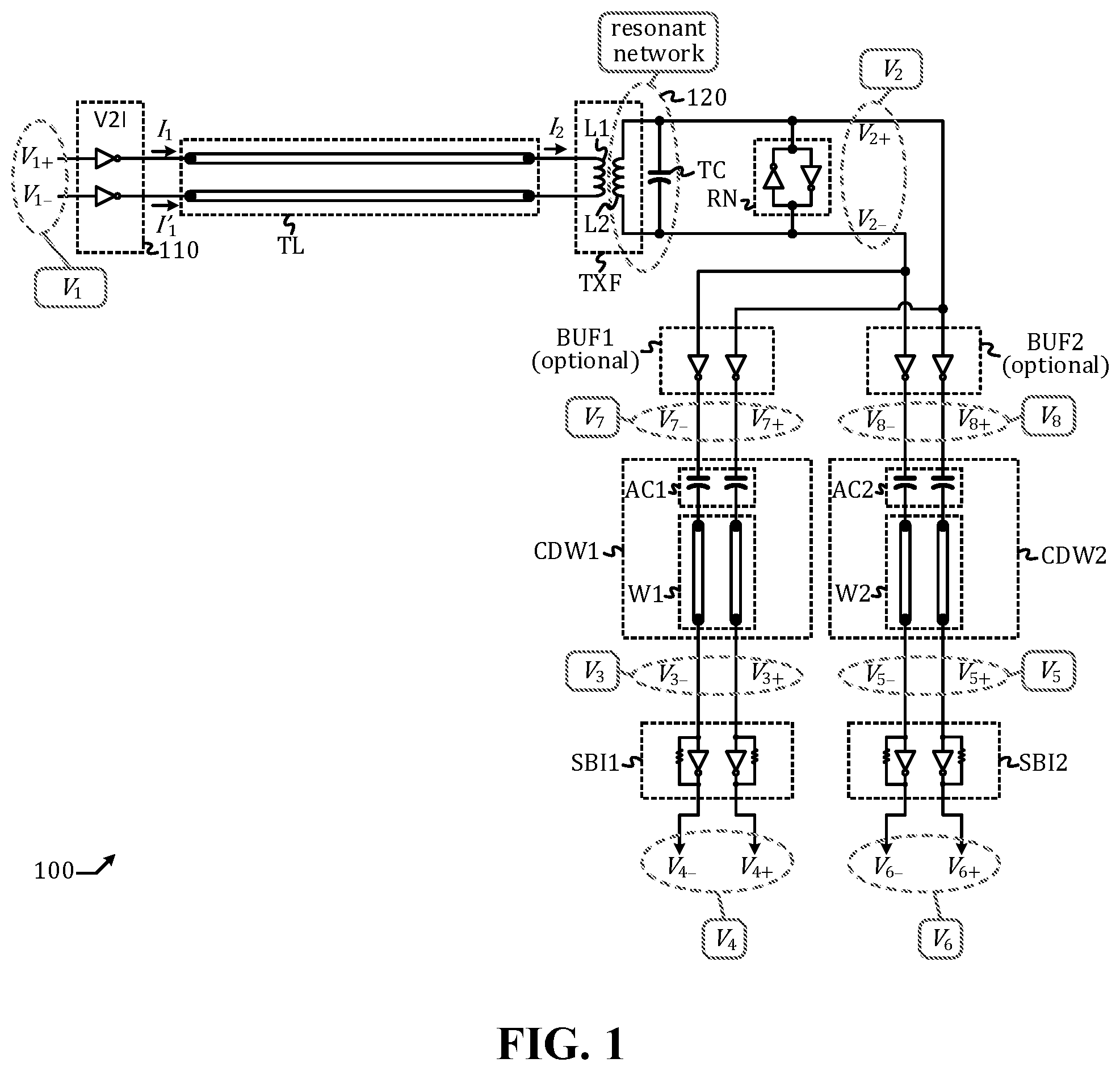 Patent US12306661 — Apparatus and method of power efficient high-speed clock transmission — Figure 1