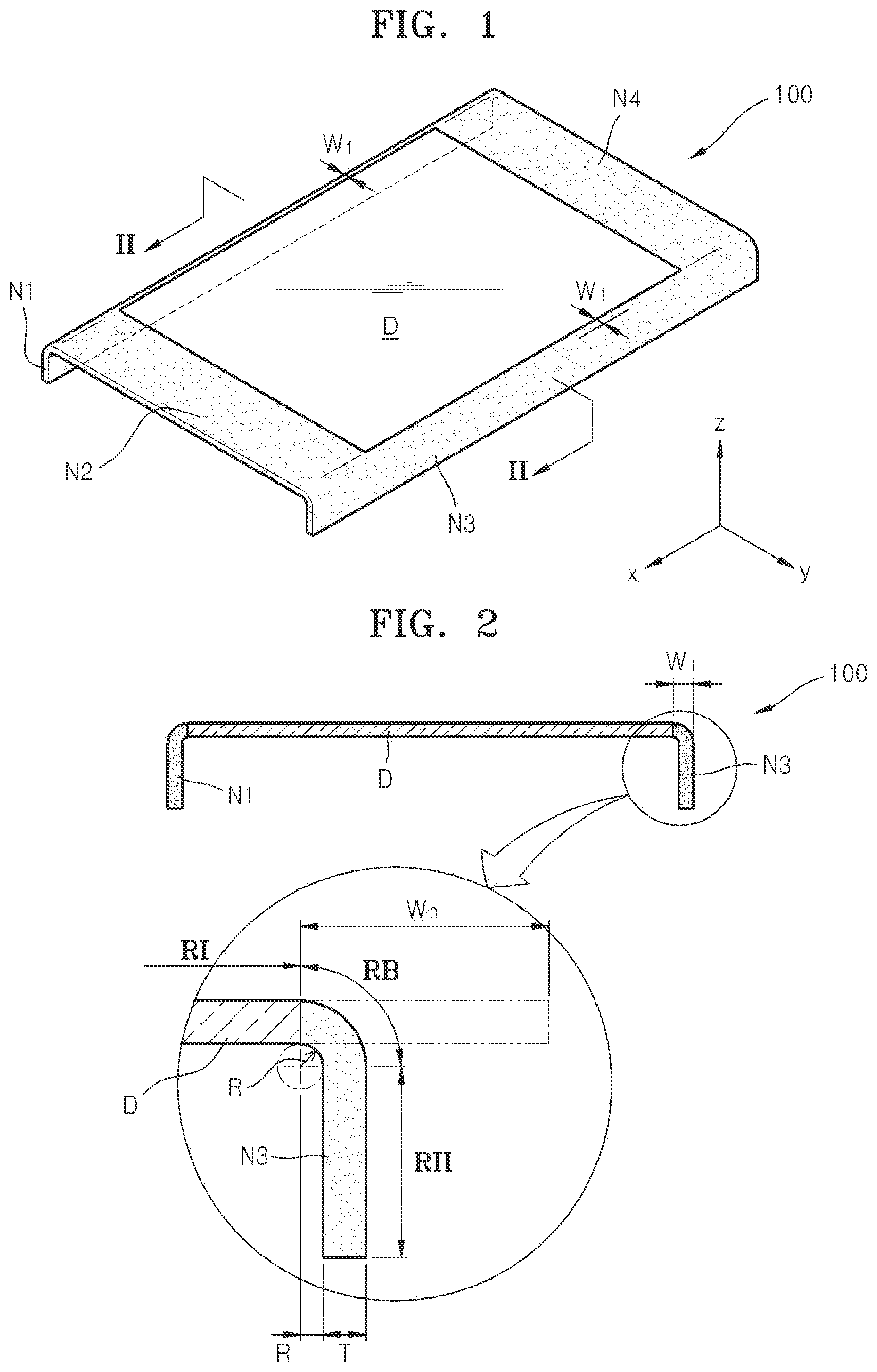 Patent US12306670 — Flexible display panel having four non-display regions outside a display region and display apparatus including the flexible display panel — Figure 1