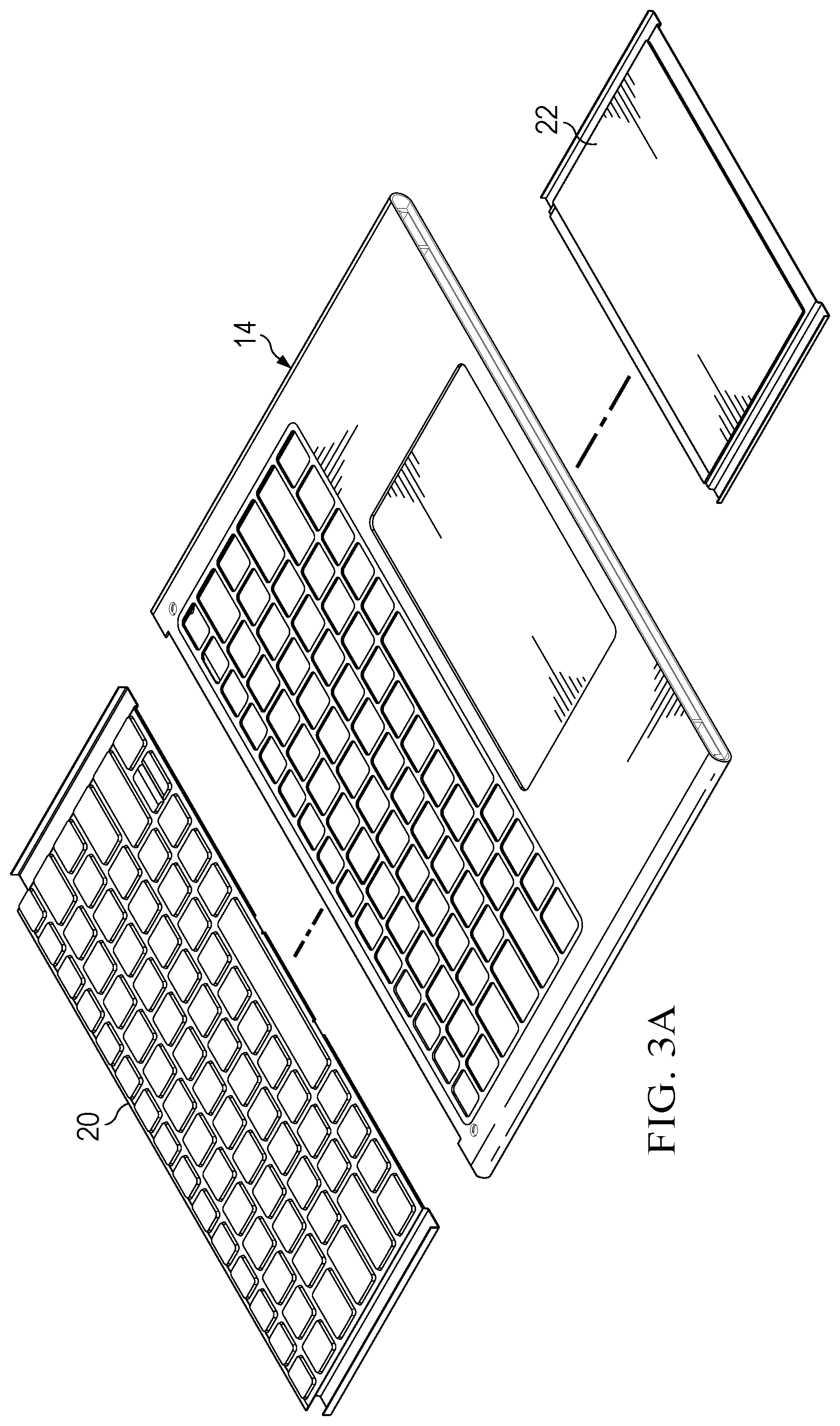 Patent US12306676 Figure 3 – Information handling system keyboard with rapid assembly and disassembly to aid recycling
