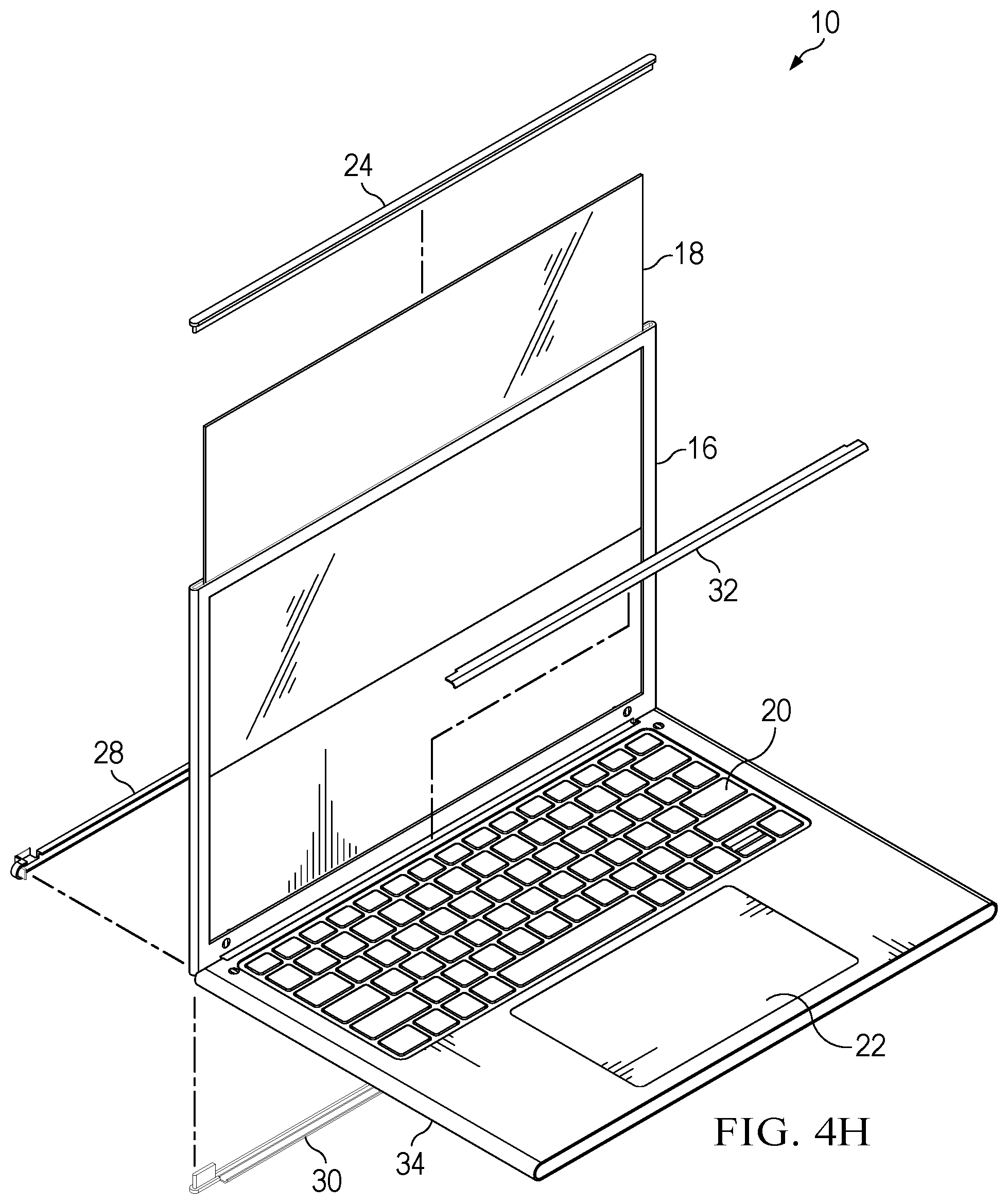 Patent US12306676 Figure 19 – Information handling system keyboard with rapid assembly and disassembly to aid recycling